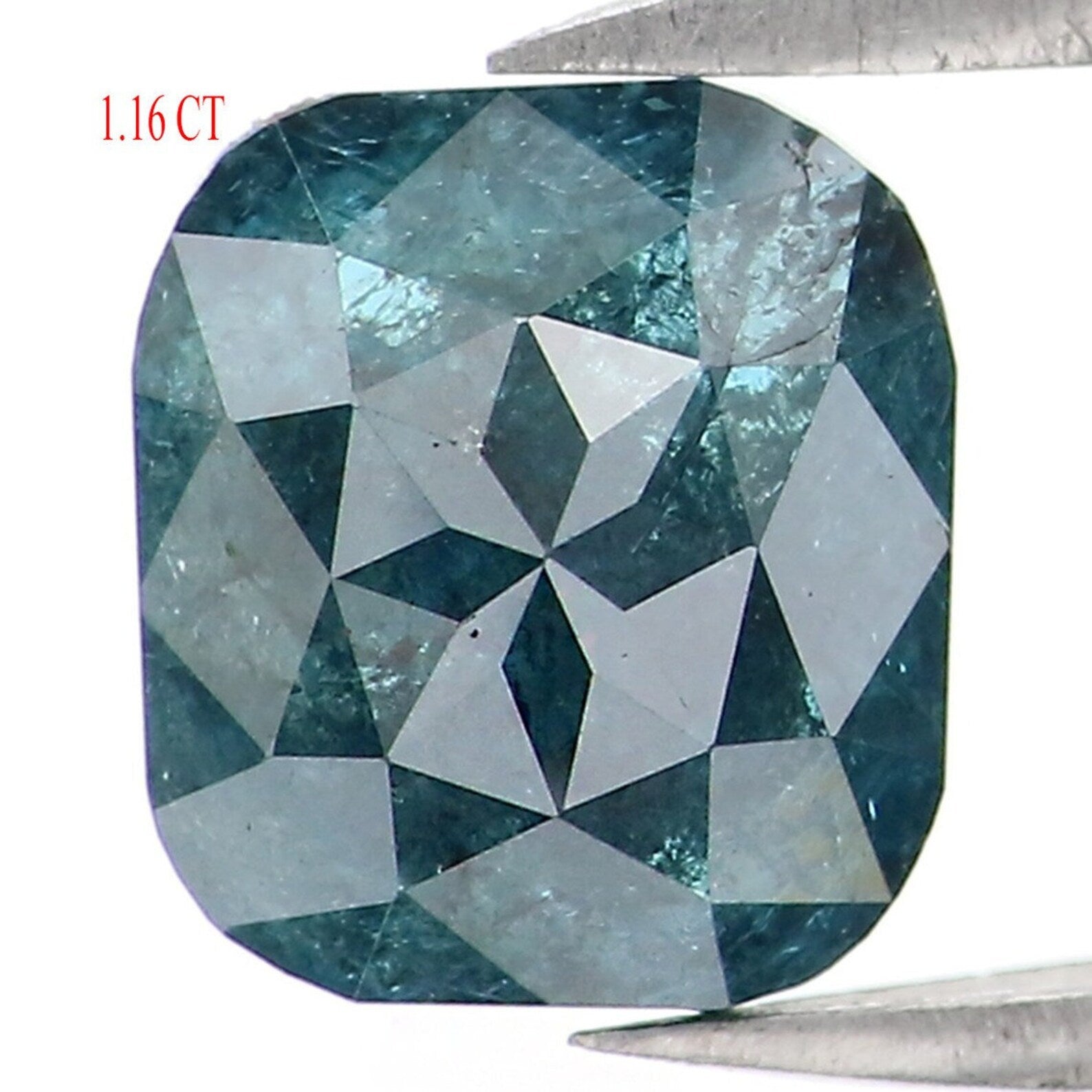 1.16 Ct Natural Loose Cushion Shape Diamond Blue Color Cushion Diamond 6.90 MM Natural Diamond Blue Color Cushion Rose Cut Diamond NQ1668
