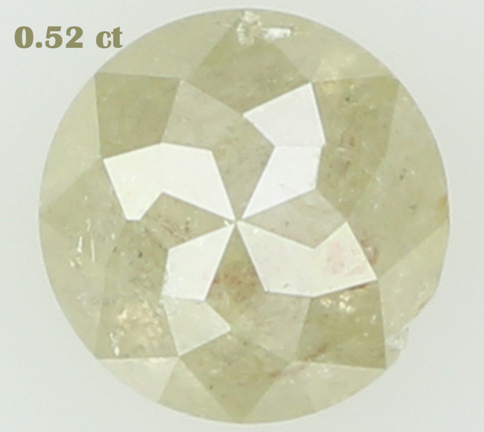 0.52 Ct Natural Loose Diamond Round Rose Cut Grey Color I3 Clarity 4.60 MM N7587