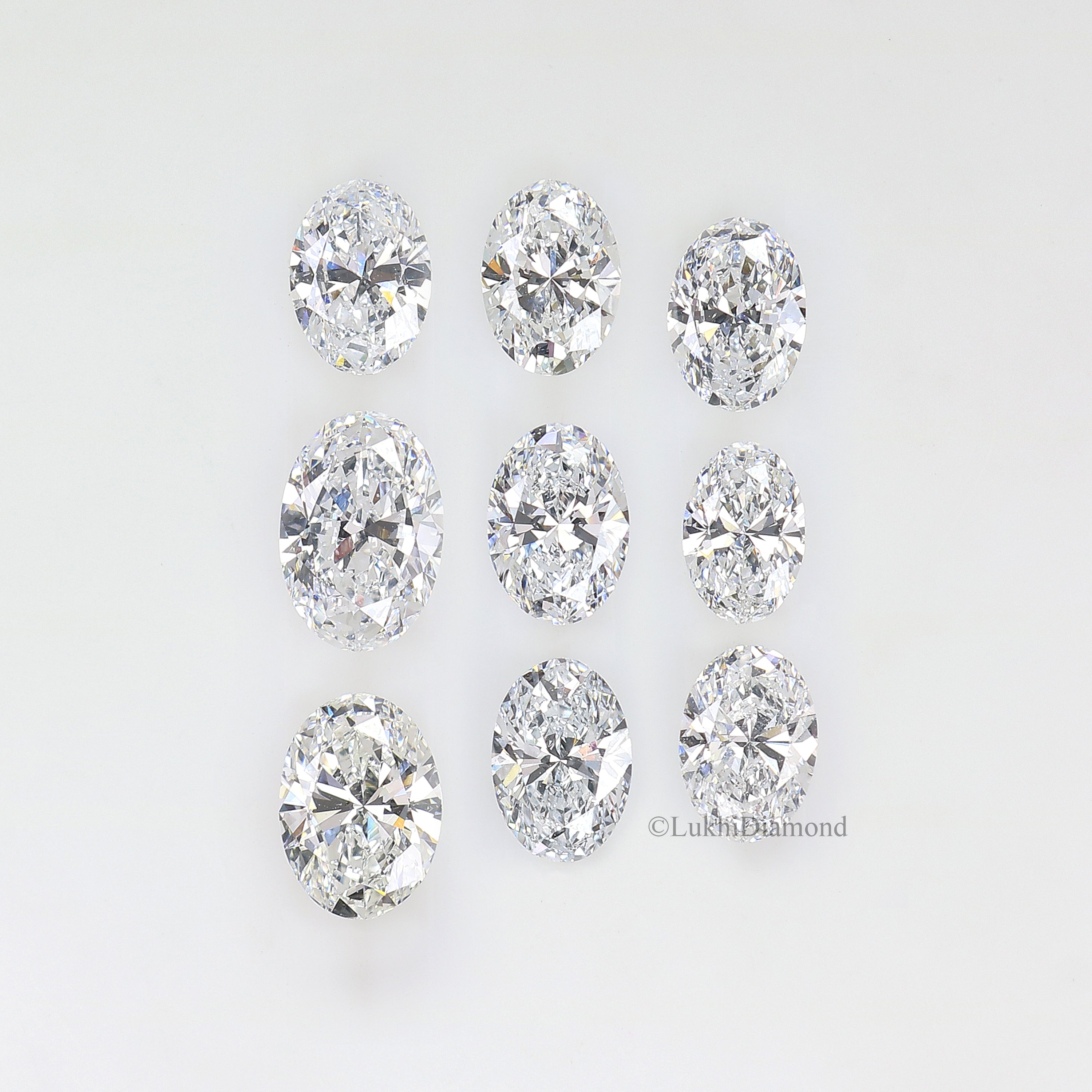 Oval Cut Diamond E/D Color VS Clarity Lab Grown Diamond Lab Created Loose Diamond Oval Shape 4X3/5X3/5.5X3.5/6X4 MM Lab CVD Diamond Q162