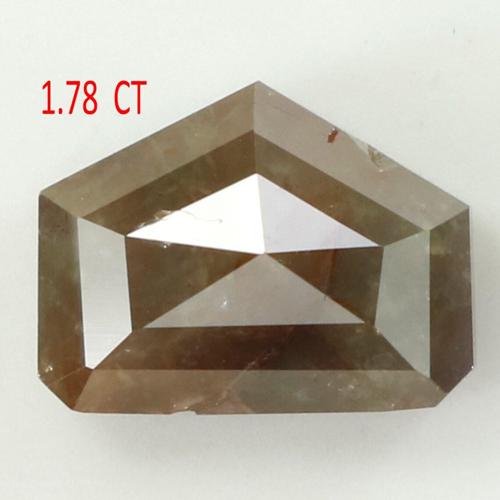 1.78 Ct Natural Loose Shield Shape Diamond Grey Color Shield Cut Diamond 8.30 MM Natural Loose Brown Color Shield Rose Cut Diamond NQ7788