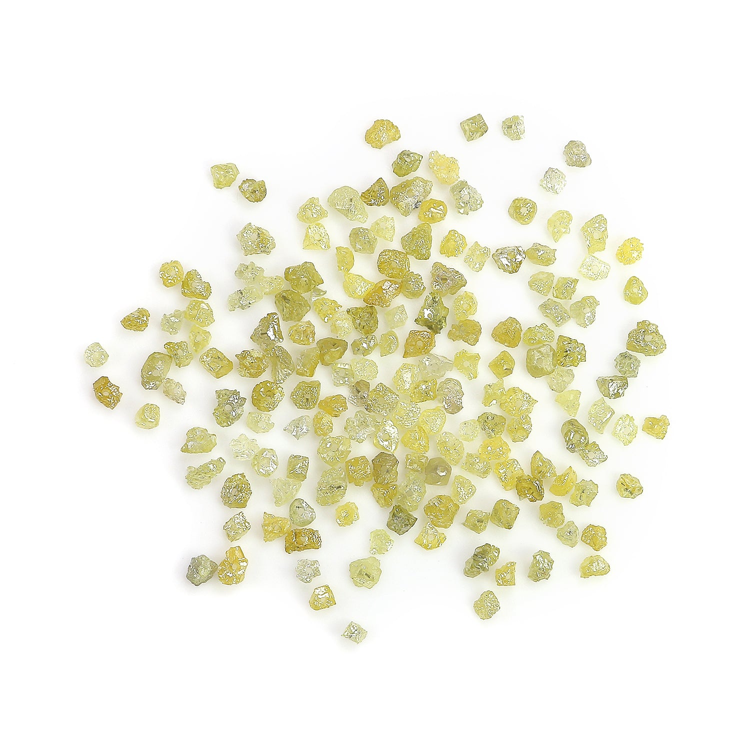 Natural Loose Rough Shape Diamond Yellow Color Rough Bead Cut Diamond 100 PCS Lot Uncut Drilled Bead Rough Irregular Cut Bead Diamond Q78