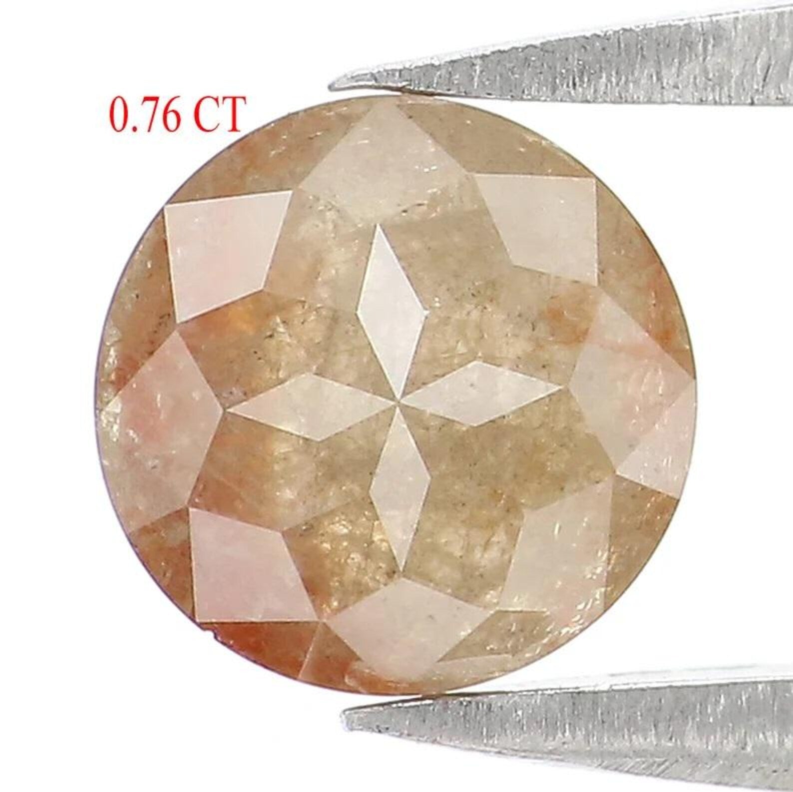 0.76 CT Natural Loose Round Shape Diamond Grey Color Round Cut Diamond 5.90 MM Natural Diamond Brown Color Round Rose Cut Diamond NQ7512