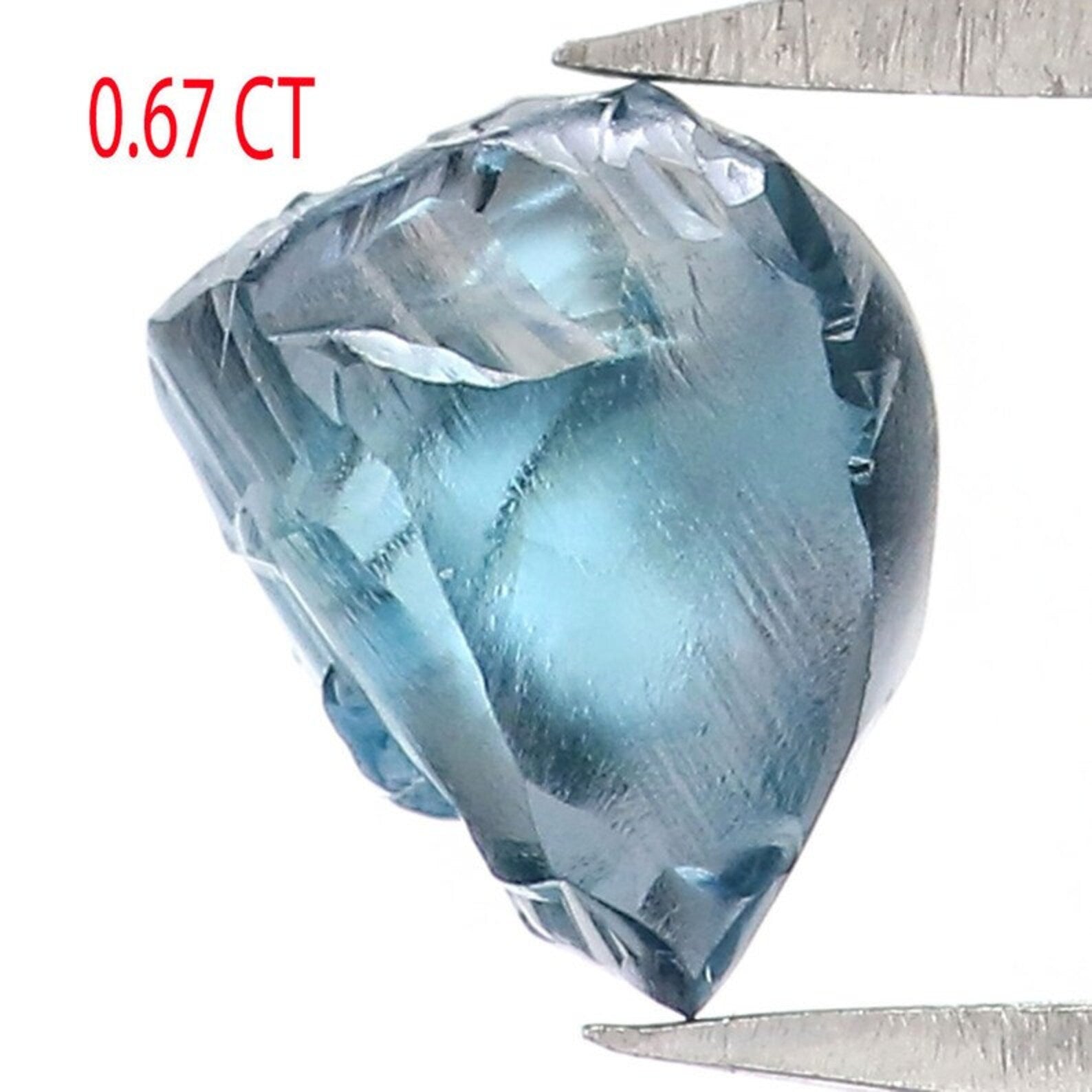 0.67 CT Natural Loose Rough Diamond Blue Color Rough Cut Diamond 5.90 MM Natural Diamond Blue Color Irregular Cut Rough Shape Diamond NQ1992