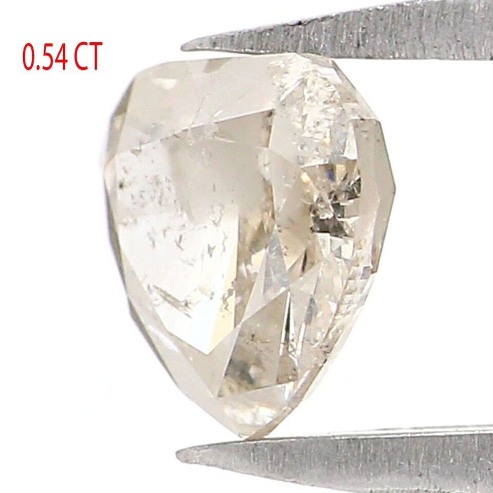 0.54 CT Natural Loose Heart Shape Diamond Yellow Gray Color Heart Diamond 5.20 MM Natural Loose Diamond Heart Brilliant Cut Diamond NQB7493
