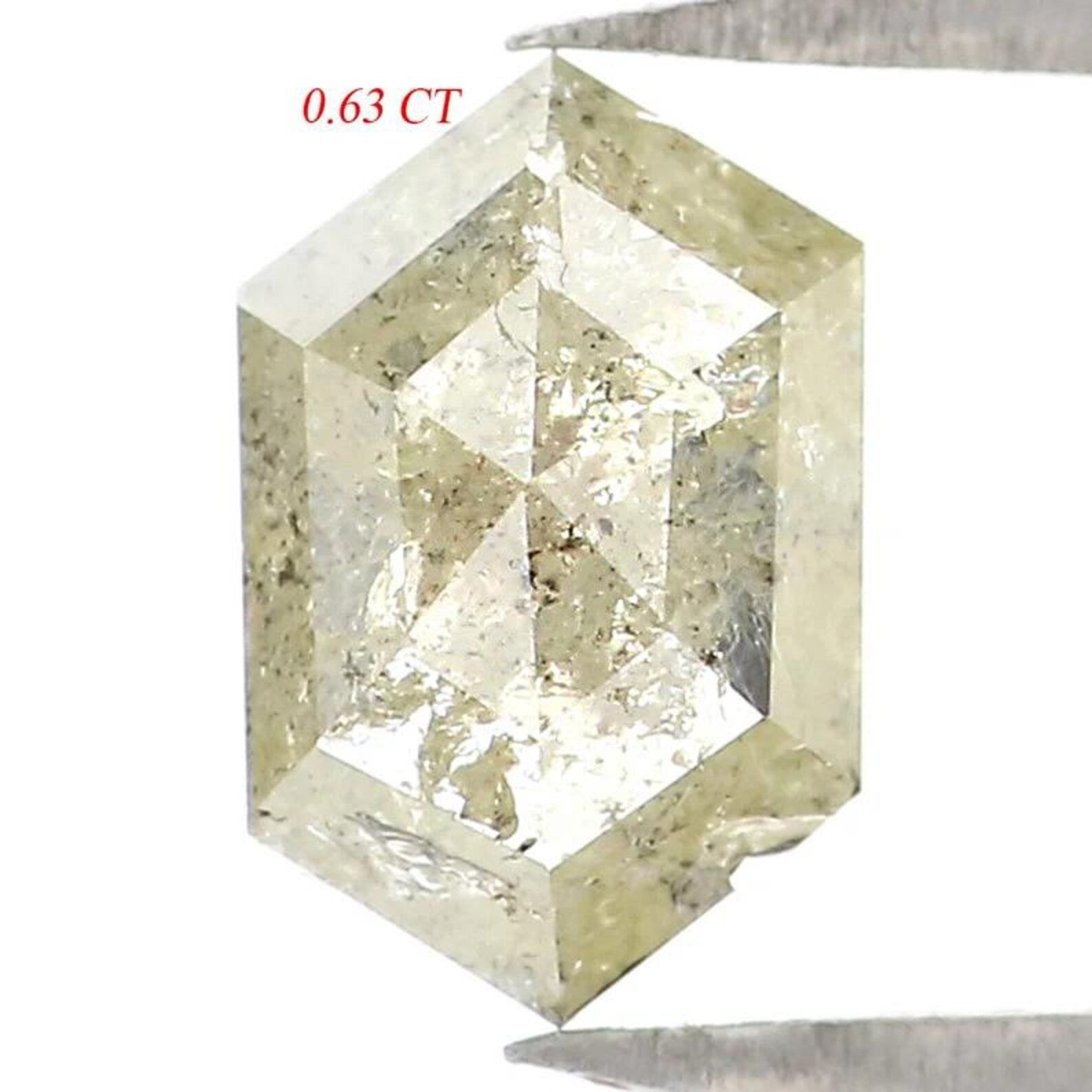 0.63 CT Natural Loose Hexagon Shape Diamond Yellow Color Hexagon Diamond 7.30 MM Natural Loose Yellow Color Hexagon Rose Cut Diamond NQ8191