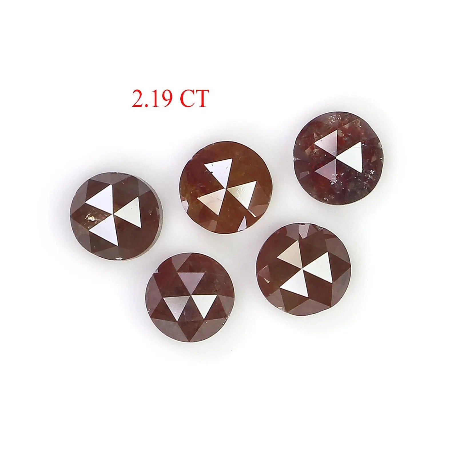 2.19 Ct Natural Loose Round Shape Diamond Brown Color Round Cut Diamond 4.30 MM Natural Diamond Brown Color Round Rose Cut Diamond NQ7627