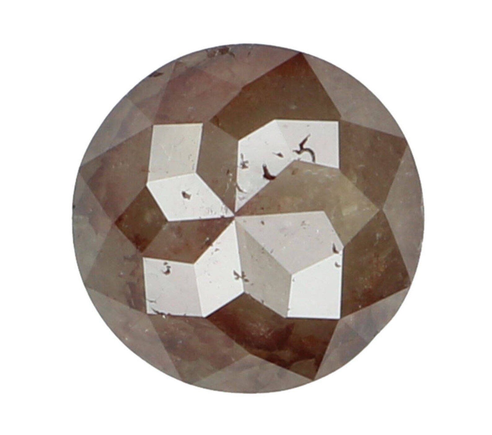 1.15 Ct Natural Loose Round Rose Cut Diamond Brown Color Round Cut Diamond 6.00 MM Natural Loose Diamond Brown Round Rose Cut Diamond N8034