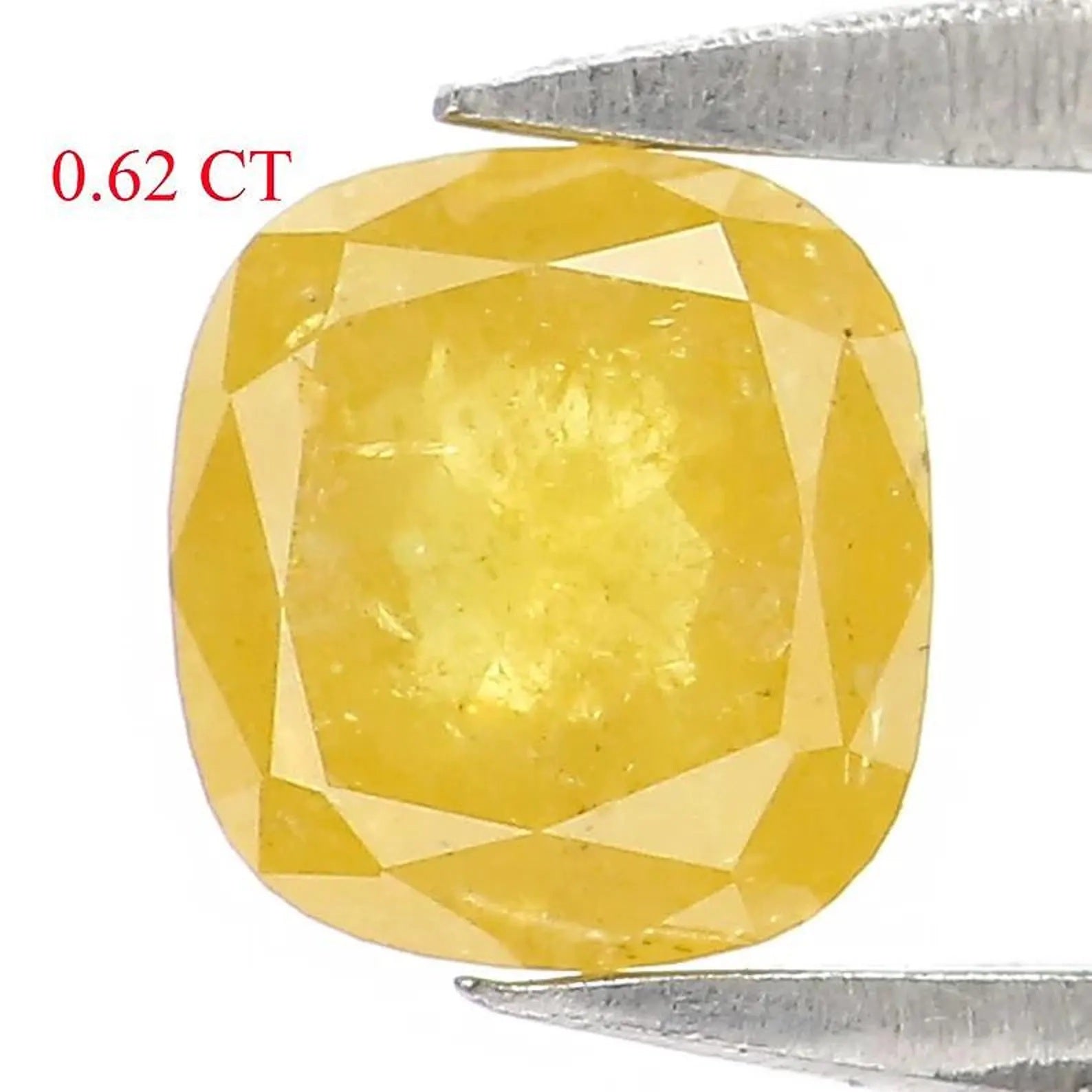 0.62 CT Natural Loose Cushion Diamond Yellow Color Cushion Cut Diamond 5.10 MM Natural Loose Yellow Color Cushion Rose Cut Diamond NQ2379