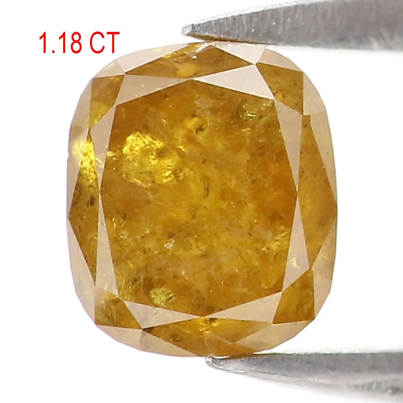 1.18 CT Natural Loose Cushion Shape Diamond Yellow Color Cushion Cut Diamond 5.75 MM Natural Loose Cushion Shape Rose Cut Diamond NQ2236