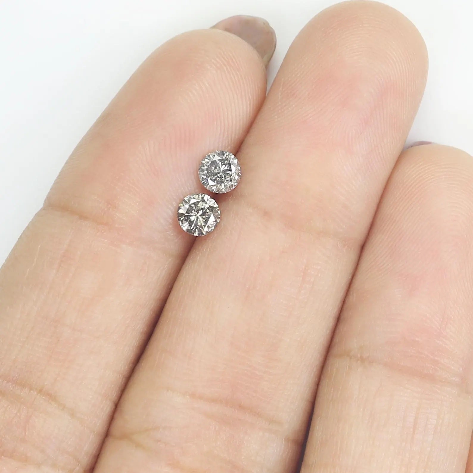 0.47 CT Natural Loose Round Brilliant Cut Diamond Salt And Pepper Diamond 3.85 MM Natural Diamond Black Grey Color Round Cut Diamond NQ2300