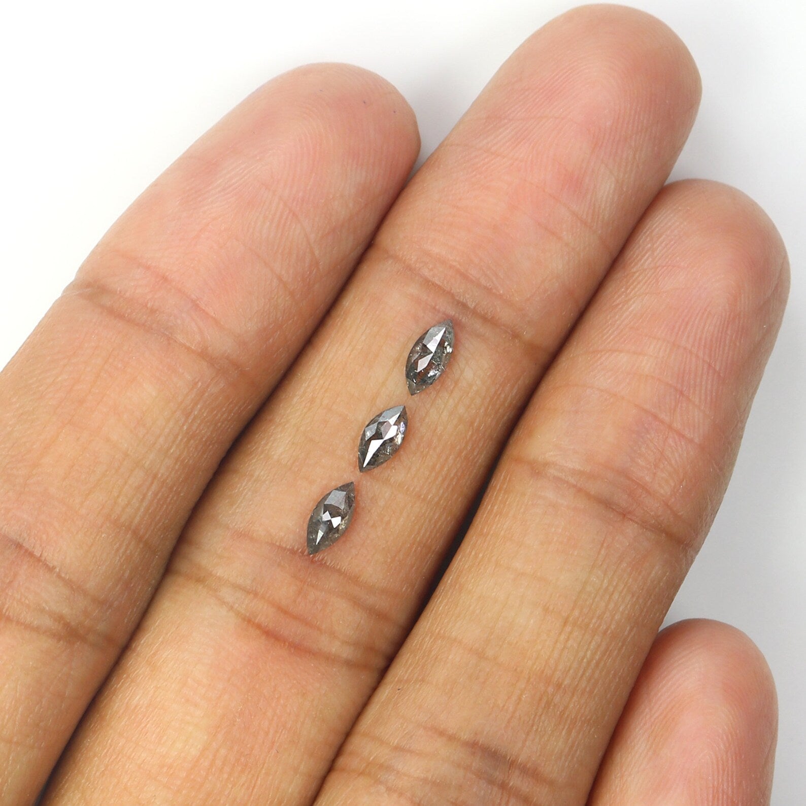 Natural Loose Marquise Diamond, Salt And Pepper Marquise Diamond, Natural Loose Diamond Marquise Cut Diamond, 0.43 CT Marquise Shape KDN2295