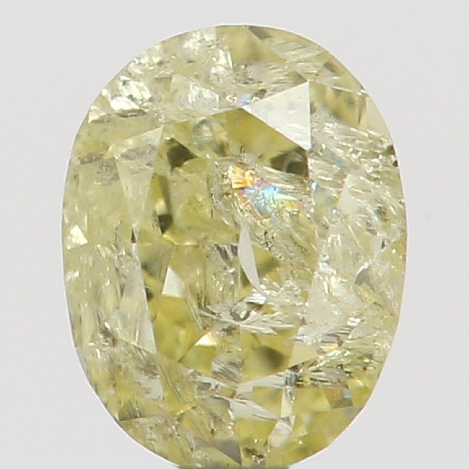 0.20 Ct Natural Loose Diamond Oval Yellow Color I2 Clarity 3.80 MM N7263