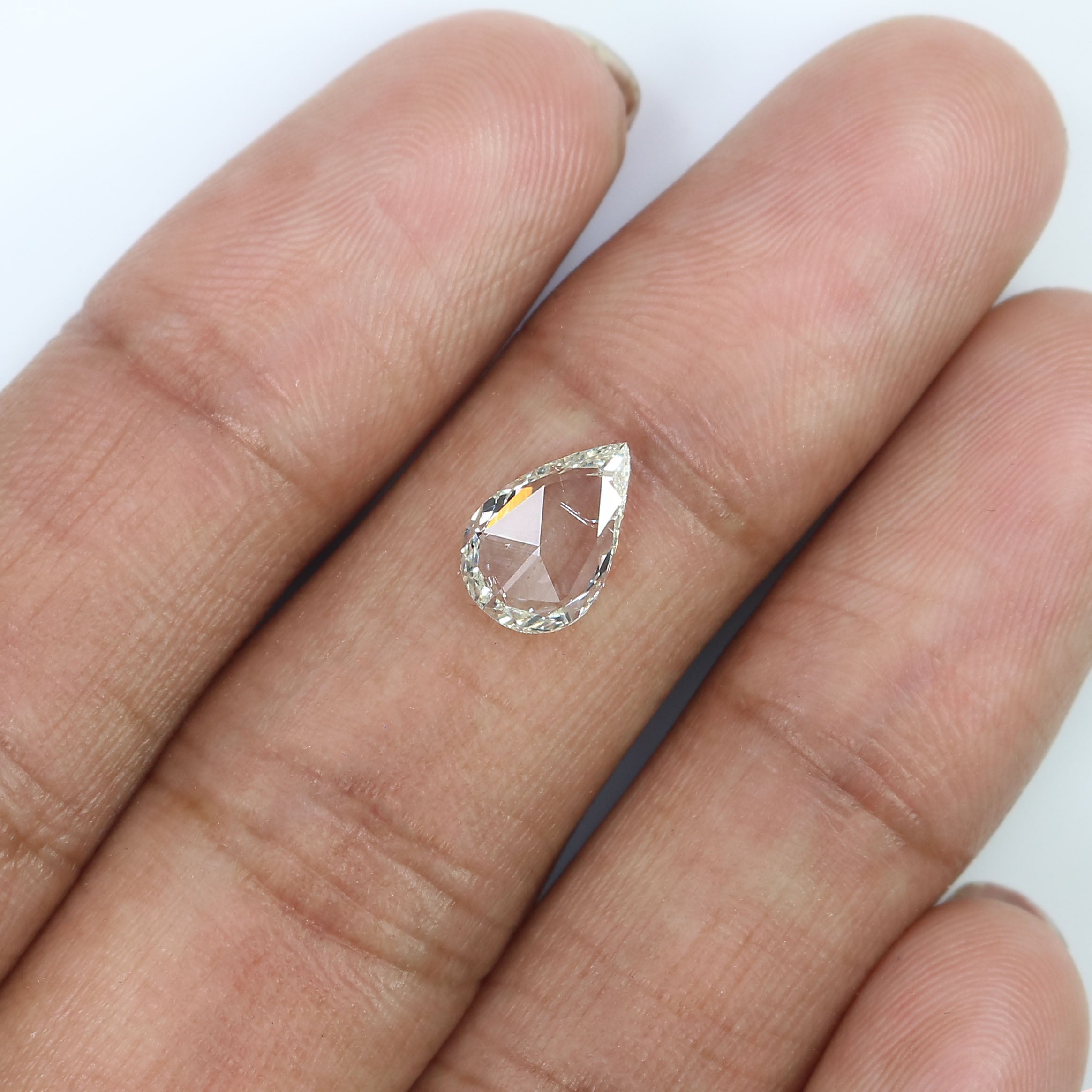 0.85 CT Natural Loose Pear Shape Diamond White - J Color Pear Shape Diamond 9.25 MM Natural Loose White Diamond Pear Rose Cut Diamond QL5487