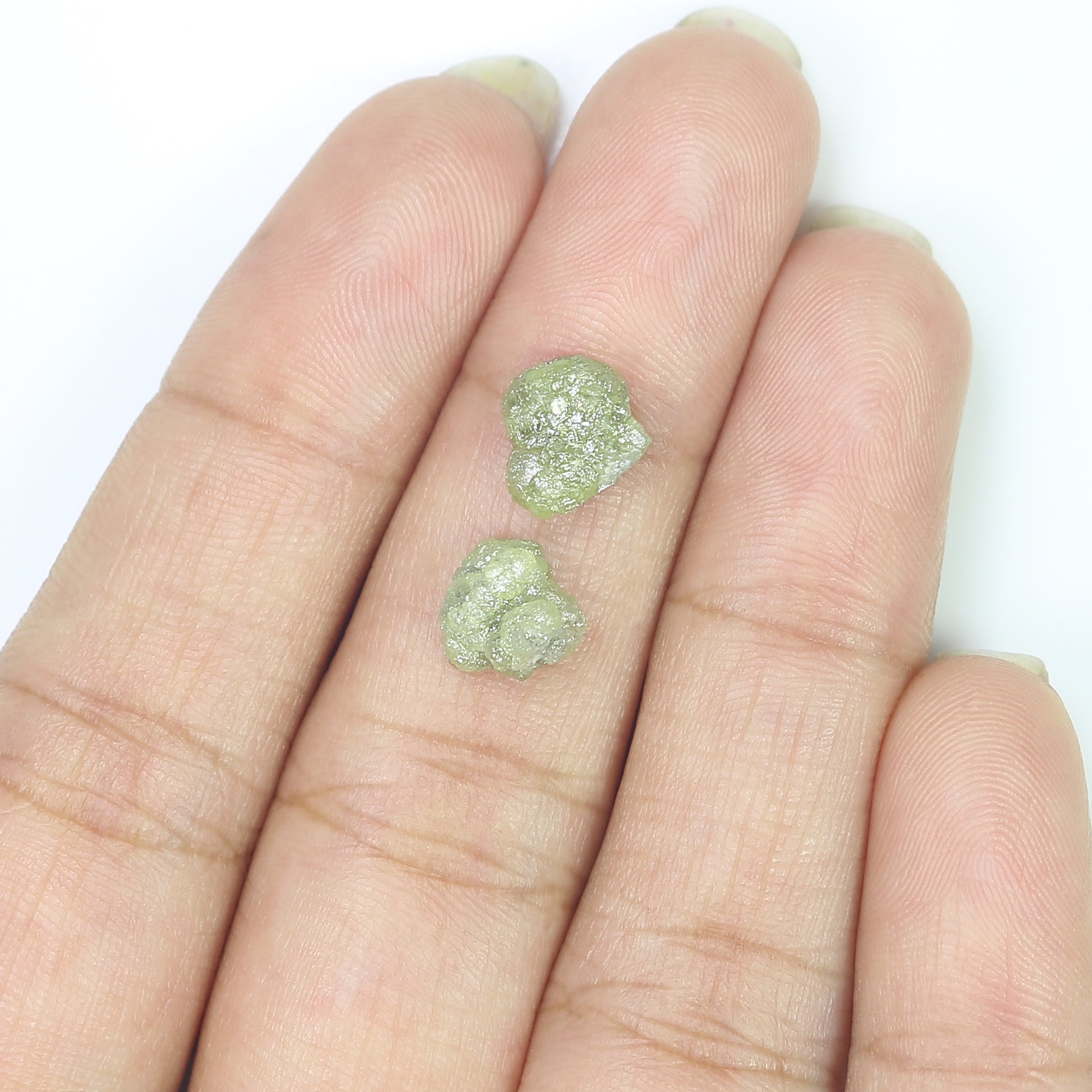 4.19 CT Natural Loose Rough Shape Diamond Green Color Rough Uncut Diamond 8.30 MM Natural Grey Diamond Rough Irregular Cut Diamond LQ3365