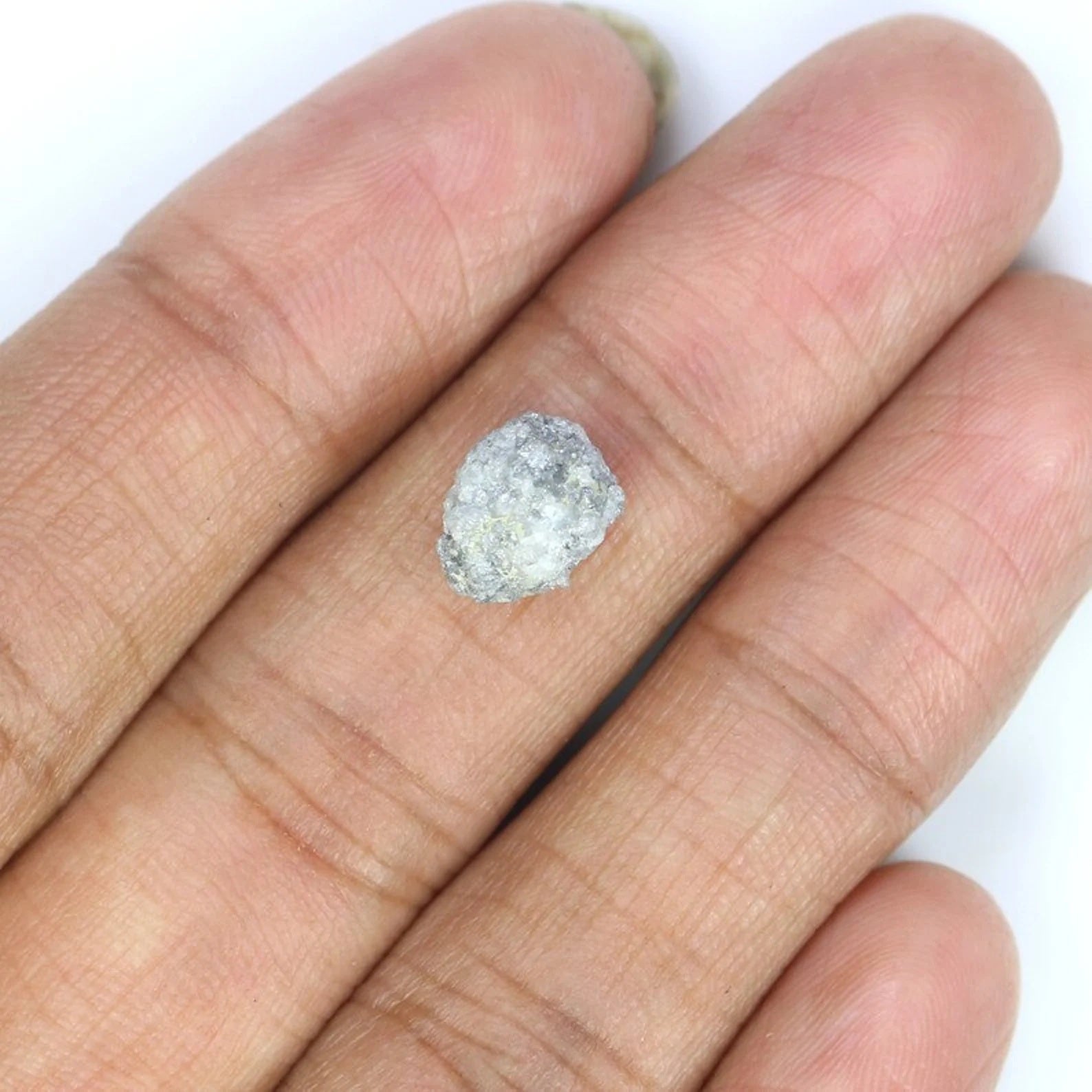 3.12 CT Natural Loose Rough Shape Diamond Grey Color Rough Diamond 9.30 MM Natural Loose Diamond Grey Color Rough Shape Diamond NQ2331