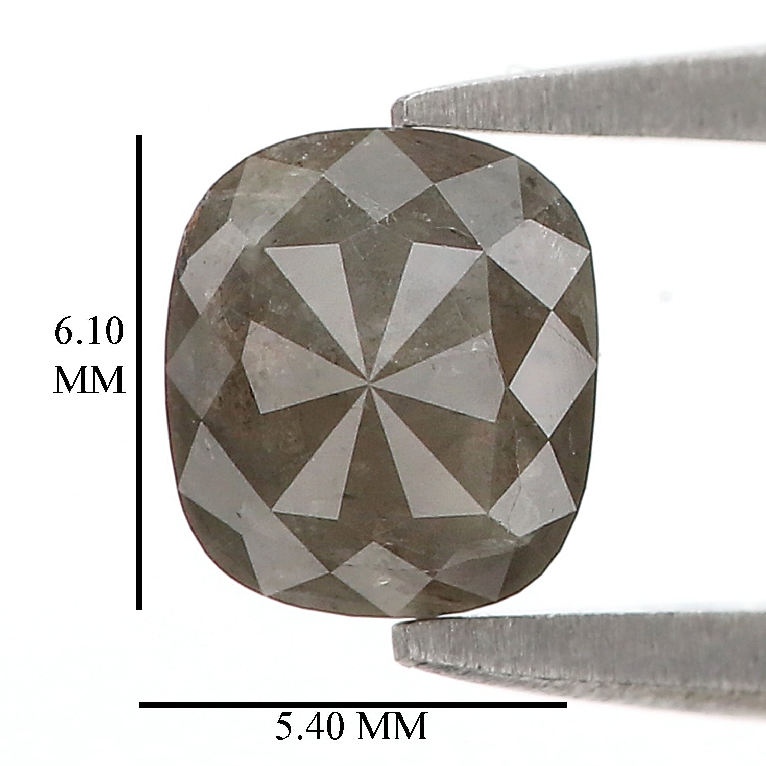 Natural Oval Diamond 0.84 CT Loose Rose Cut Grey Stone 6.10 MM Rustic Diamond For Custom Engagement Ring L3629