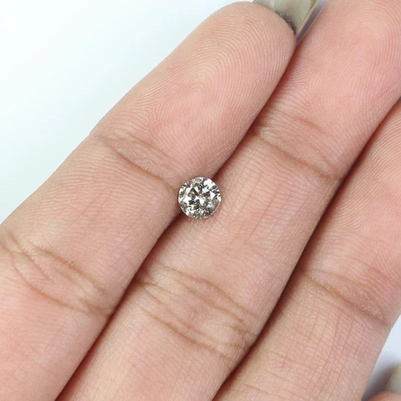 0.34 CT Natural Loose Round Shape Diamond Brown Color Round Cut Diamond 4.50 MM Natural Loose Brown Color Round Brilliant Cut Diamond NQ7354