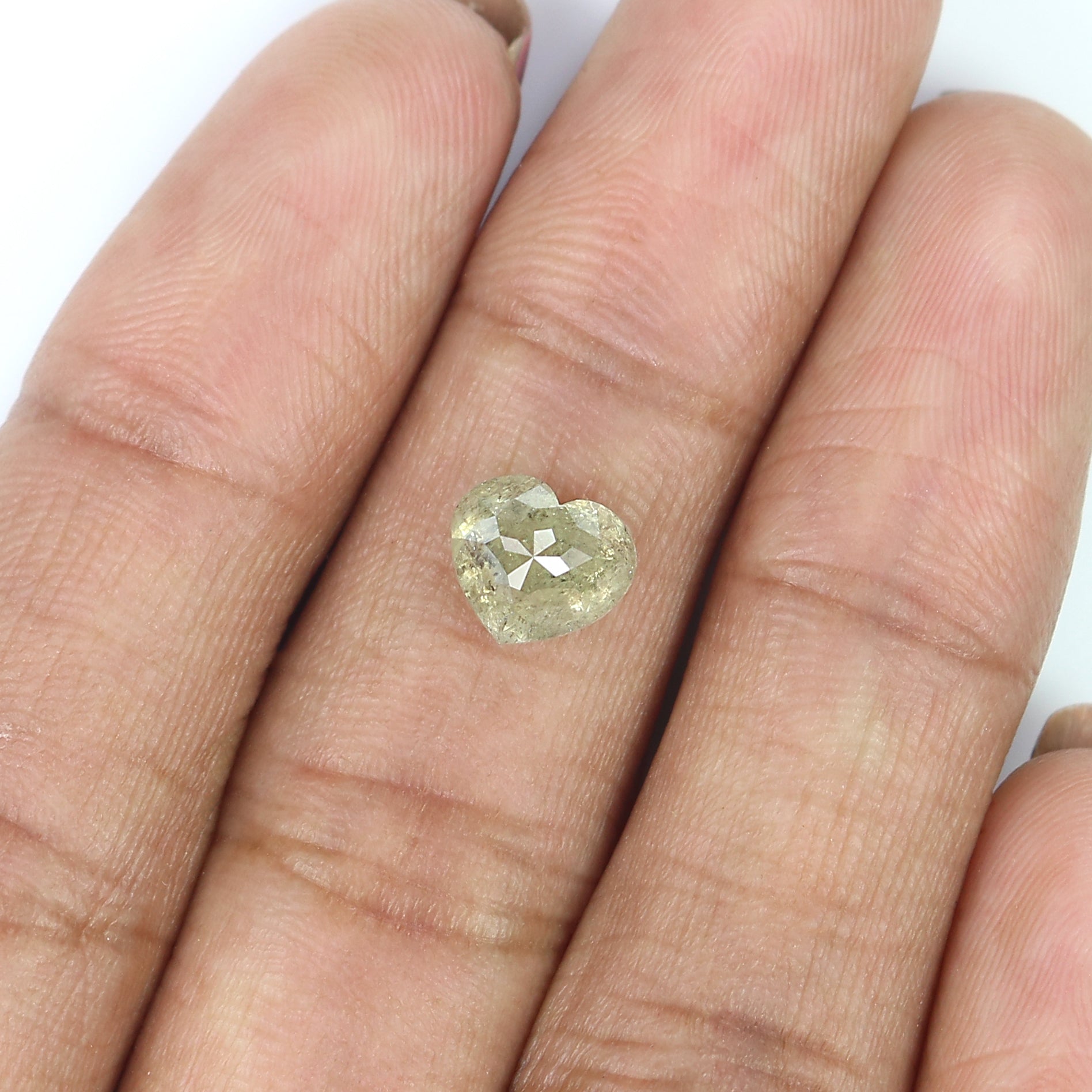 2.07 CT Natural Loose Heart Shape Diamond Grey Color Heart Diamond 7.80 MM Natural Loose Grey Color Diamond Heart Rose Cut Diamond LQ7538