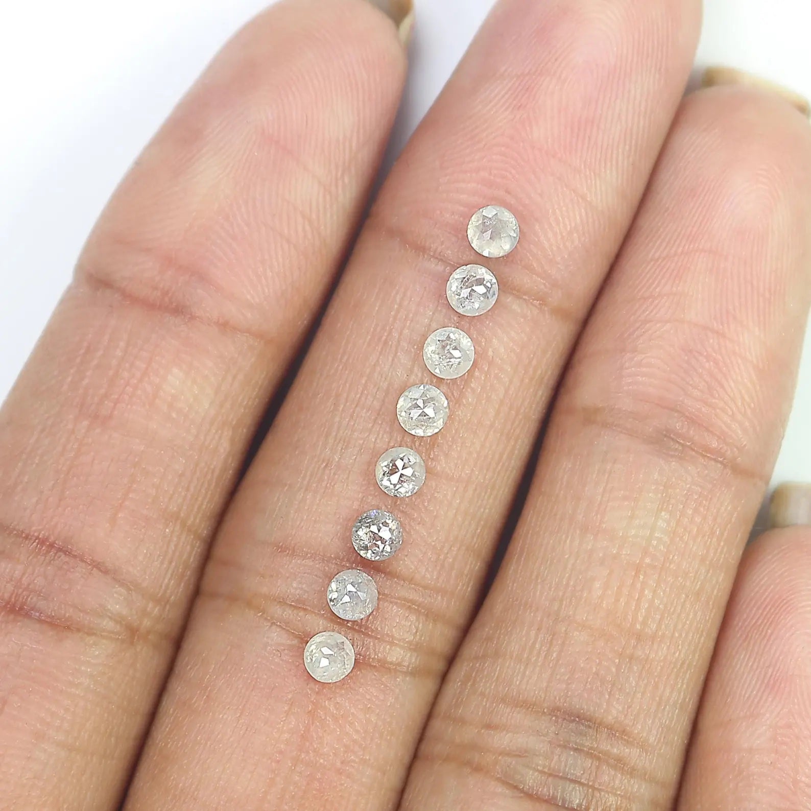 1.27 CT Natural Loose Round Shape Diamond Grey Color Round Diamond 3.10 MM Natural Loose Diamond Grey Color Round Rose Cut Diamond NQ2570