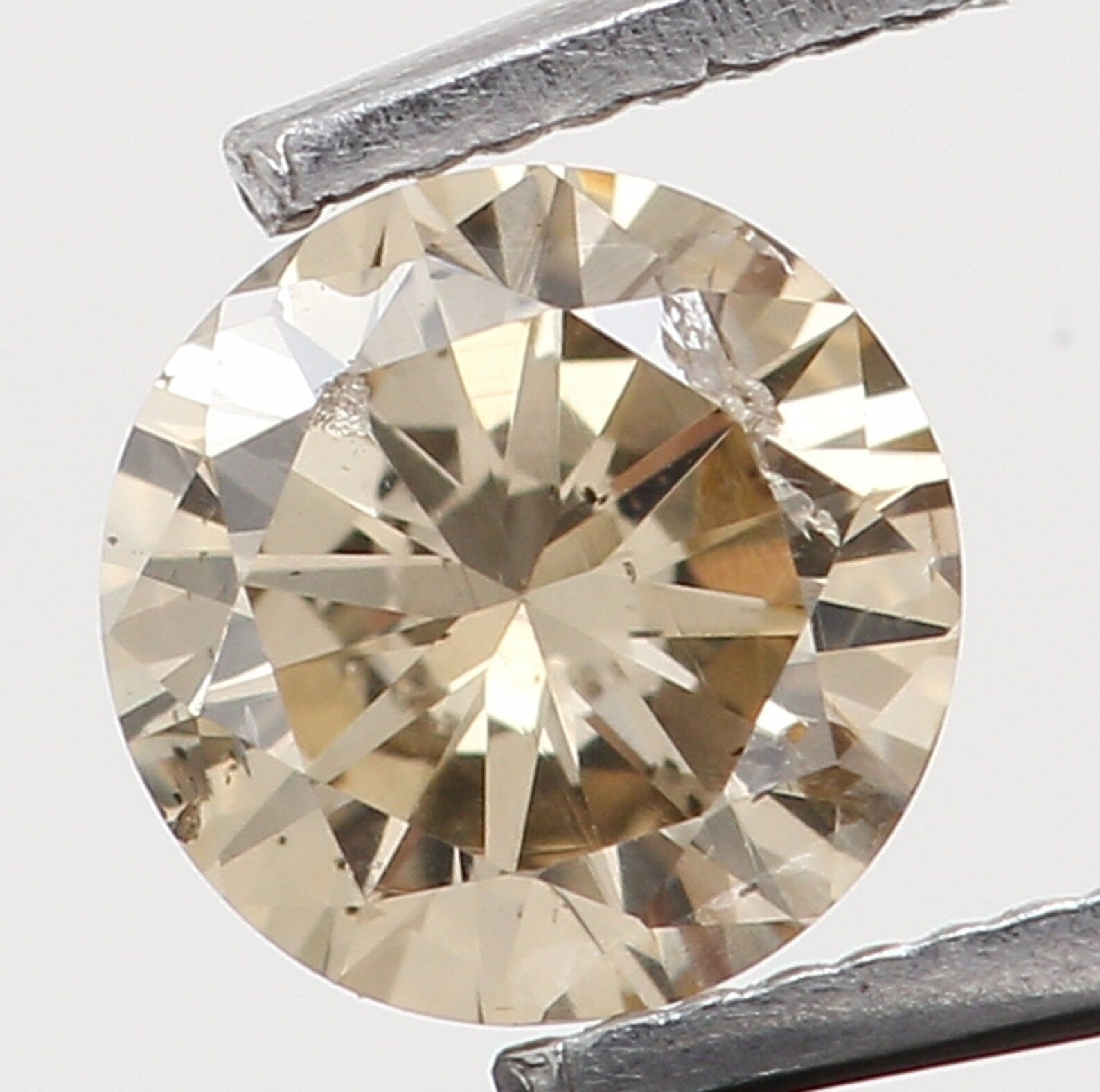 0.16 Ct Natural Loose Diamond Round Brown Color I1 Clarity 3.50 MM N7281