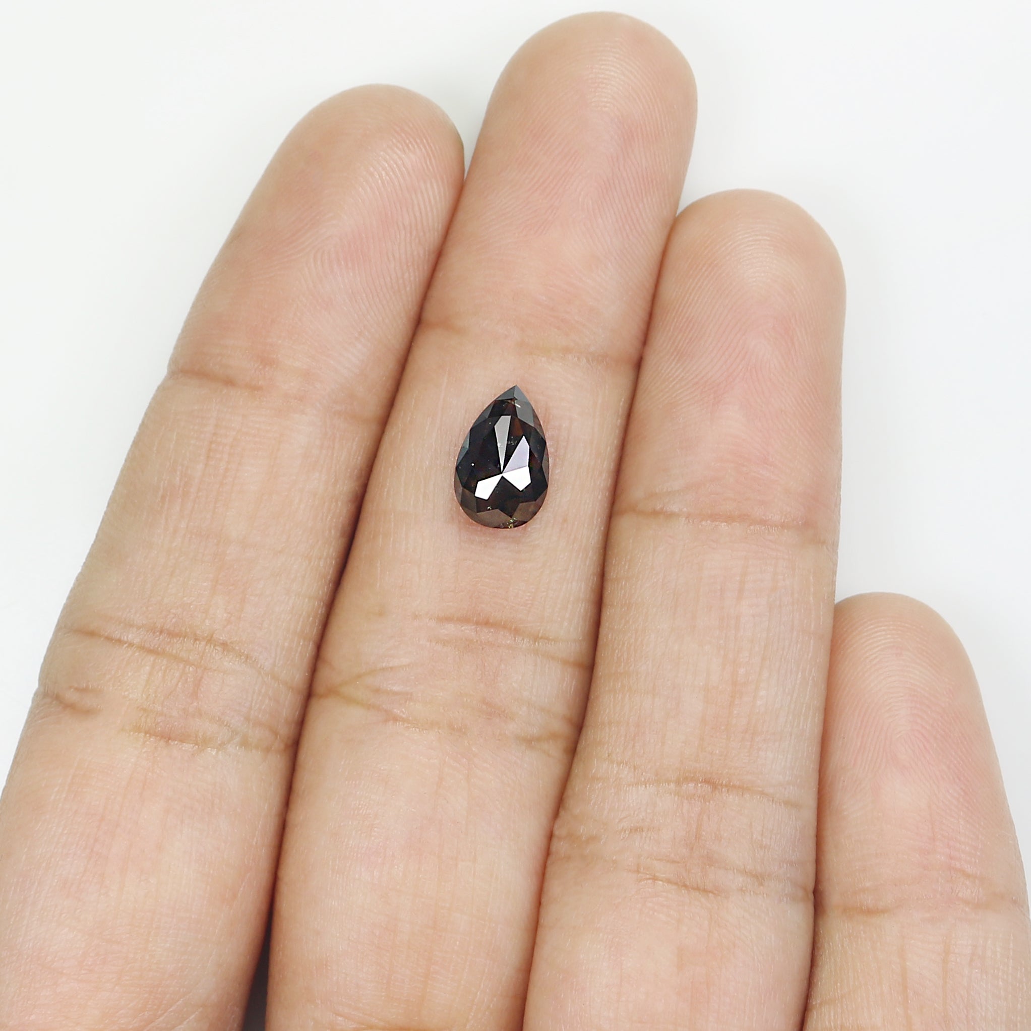 1.13 CT Natural Loose Pear Shape Diamond Brown Color Pear Cut Diamond 8.80 MM Natural Brown Pear Cut Diamond Pear Rose Cut Diamond N2618