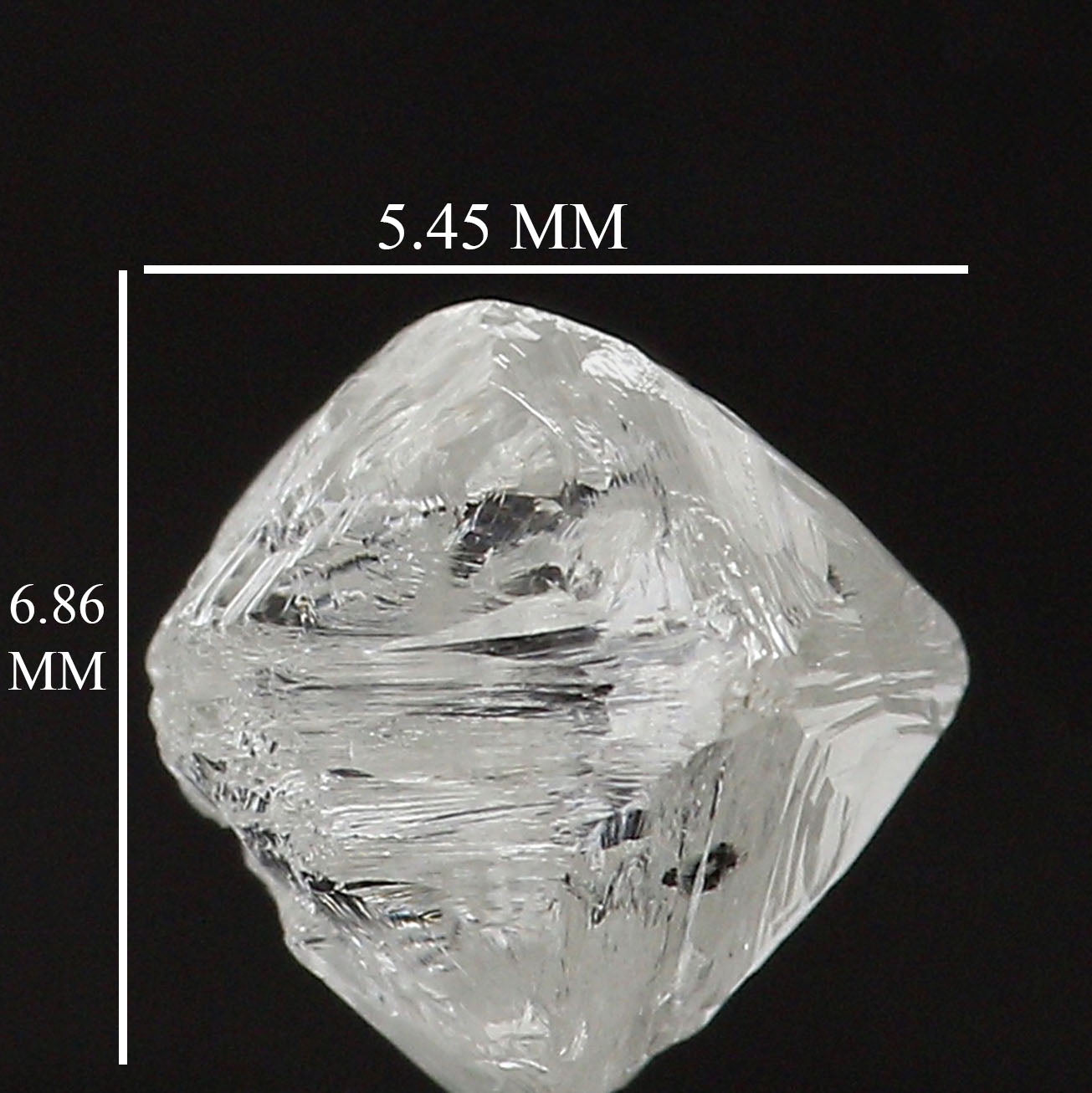 Natural Rough White - F Diamond 1.40 CT Loose Irregular Cut White F Color Stone 6.85 MM Rustic Diamond For Custom Engagement Ring KDL2496