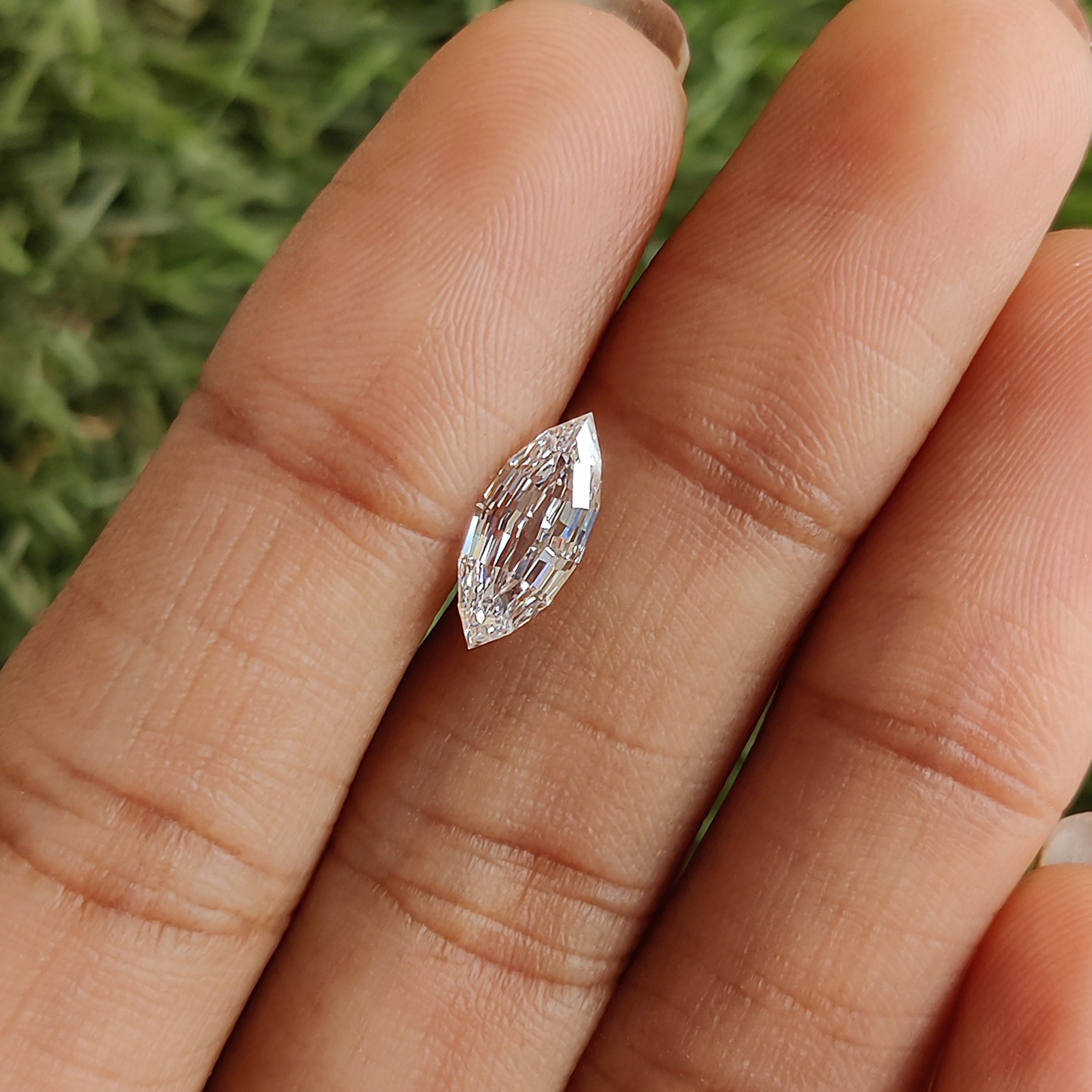 1.35 CT IGI Certified Modified Marquise Step Cut Diamond White - E Color VS1 Clarity Lab Grown Diamond Lab Created Marquise Diamond L3678