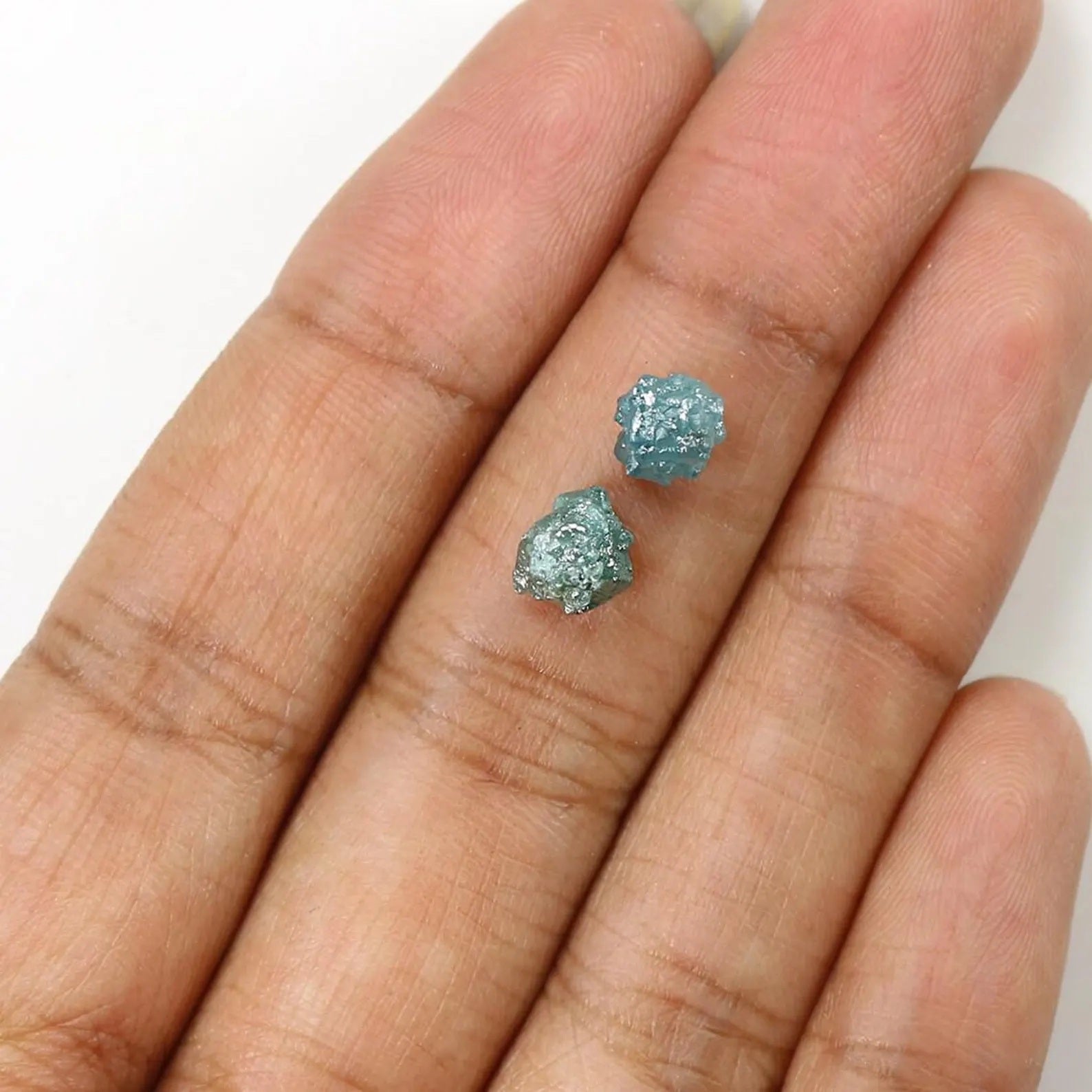 2.72 CT Natural Loose Rough Shape Diamond Blue Color Rough Irregular Cut Diamond 6.55 MM Natural Loose Diamond Rough Uncut Diamond NQ441