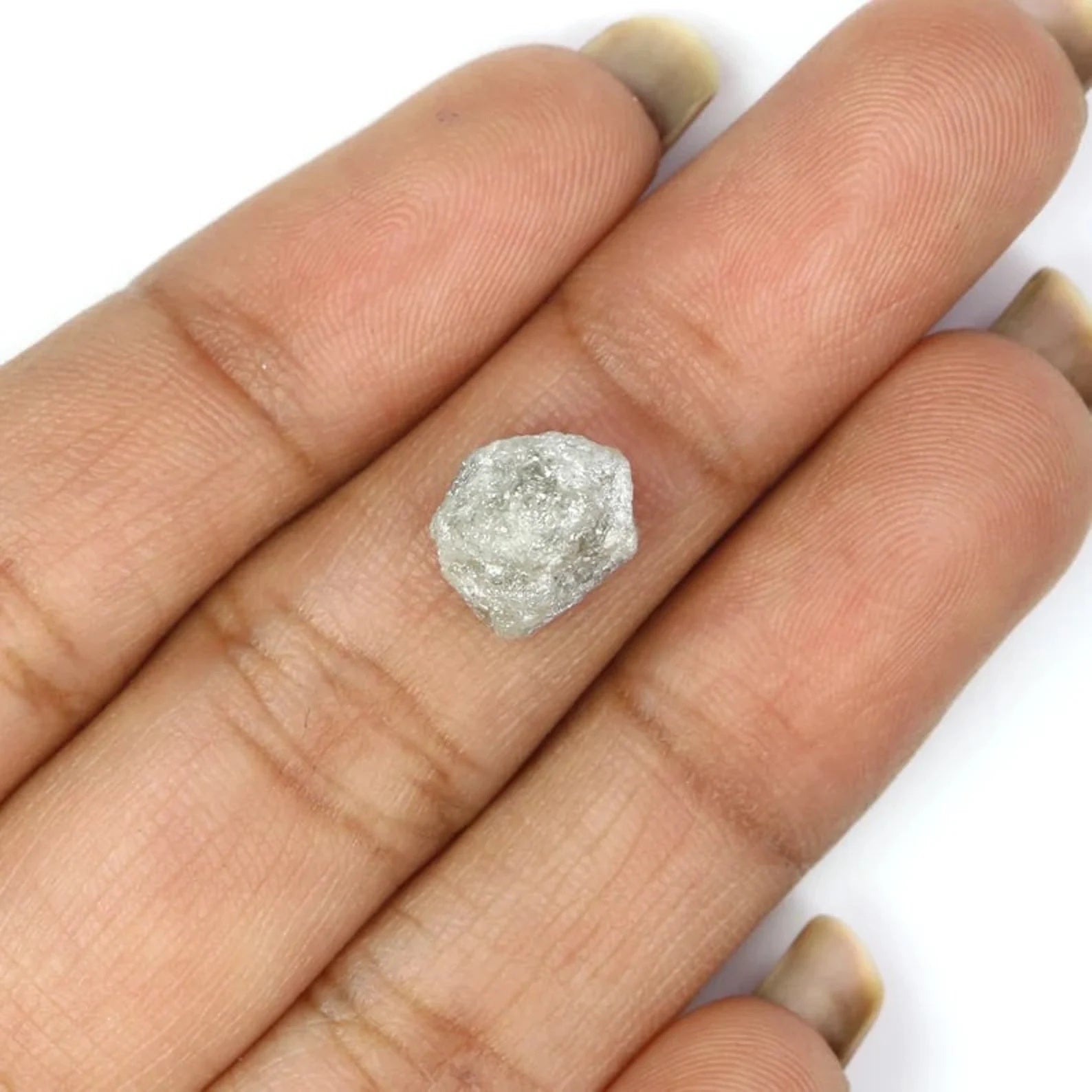3.63 CT Natural Loose Rough Shape Diamond Grey Color Irregular Cut Diamond 9.85 MM Natural Diamond Grey Color Rough Shape Diamond NQ2323