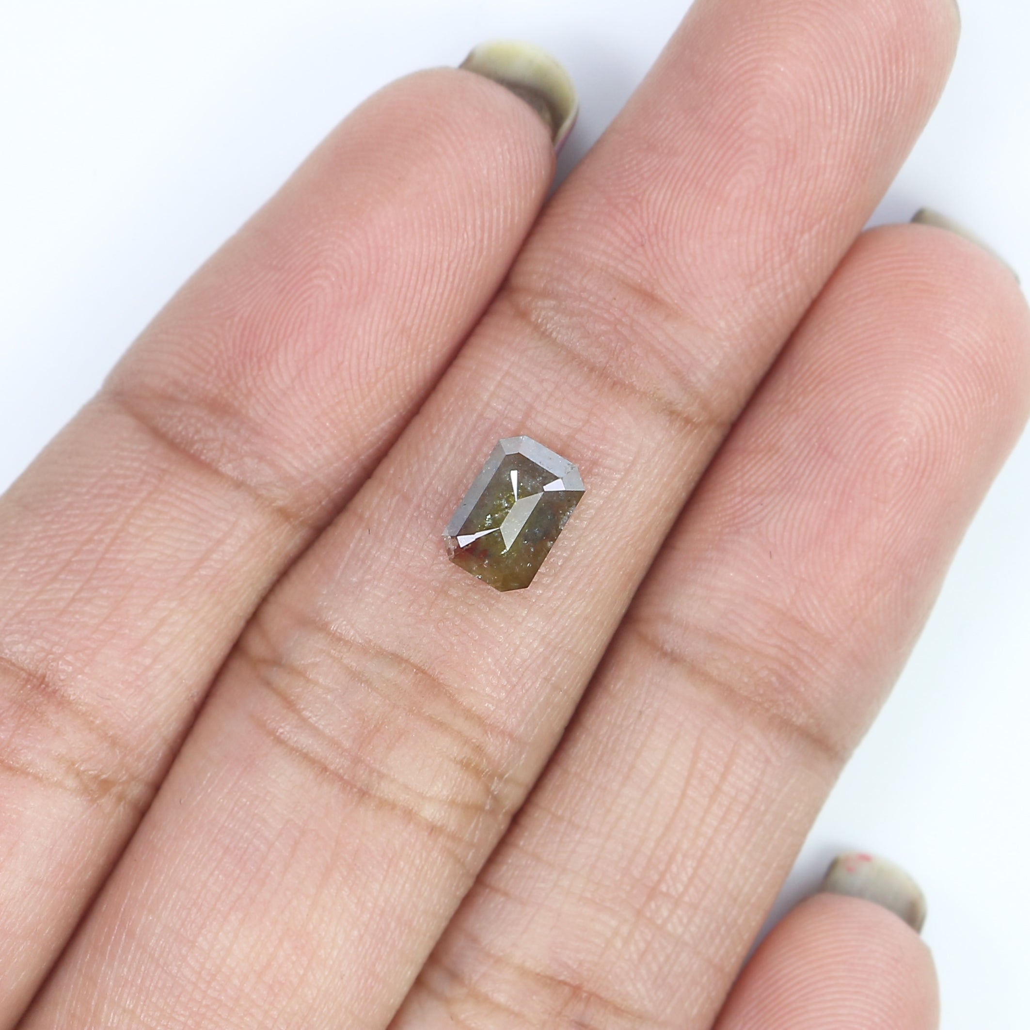 0.90 Ct Natural Loose Emerald Cut Diamond Brown Color Emerald Diamond 6.75 MM Natural Loose Diamond Brown Color Emerald Cut Diamond LQ352