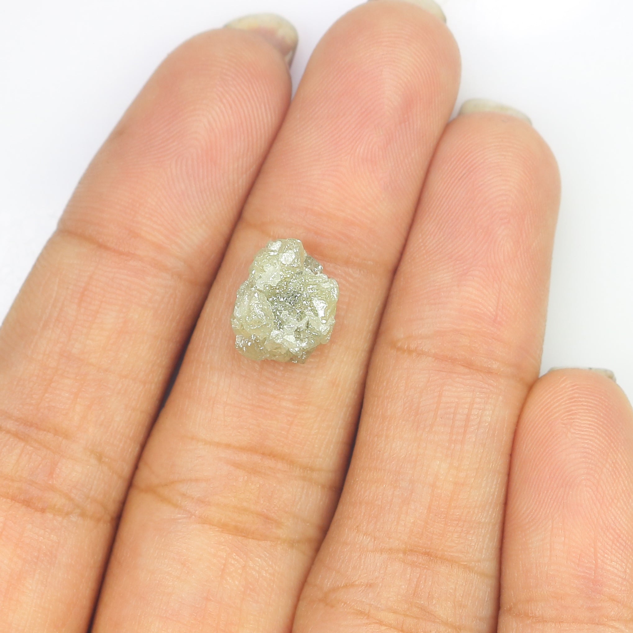 3.98 CT Natural Loose Rough Shape Diamond Grey Color Rough Uncut Diamond 10.00 MM Natural Grey Color Rough Irregular Cut Diamond LQ3364