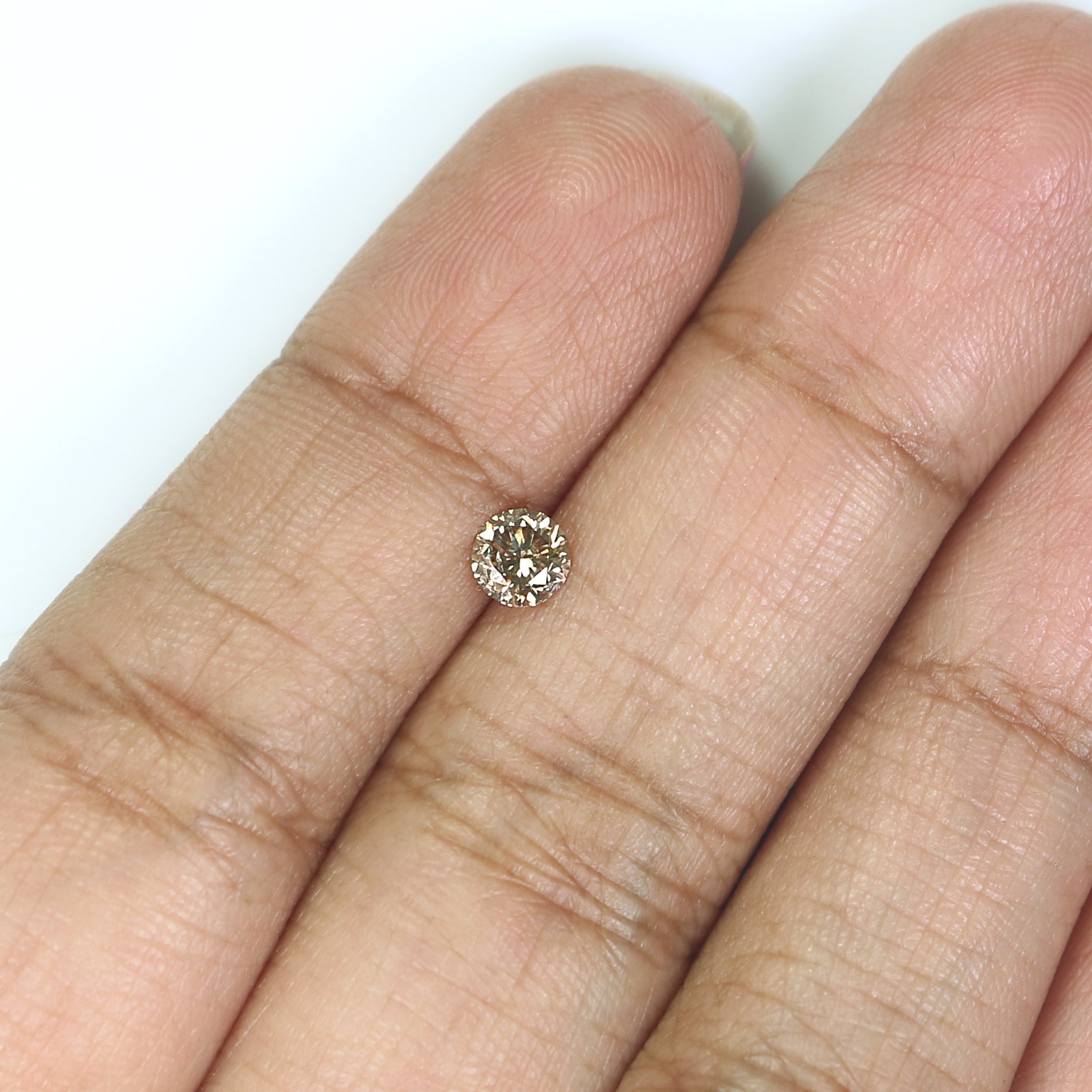 0.36 Ct Natural Loose Round Shape Diamond Brown Color Round Cut Diamond 4.40 MM Natural Loose Brown Color Round Brilliant Cut Diamond LQ484