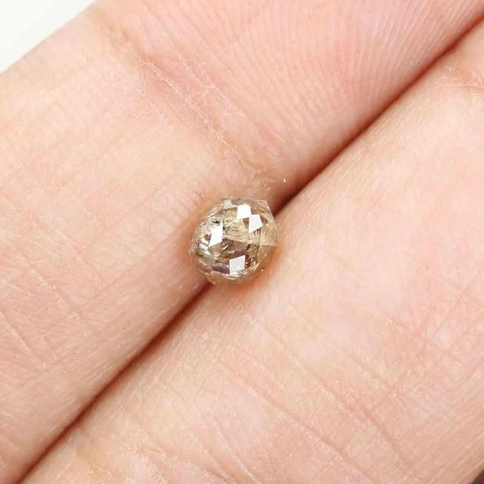 0.62 CT Natural Loose Briolette Shape Diamond Brown Color Drop Cut Diamond 4.70 MM Natural Brown Color Briolette Rose Cut Diamond NQ681