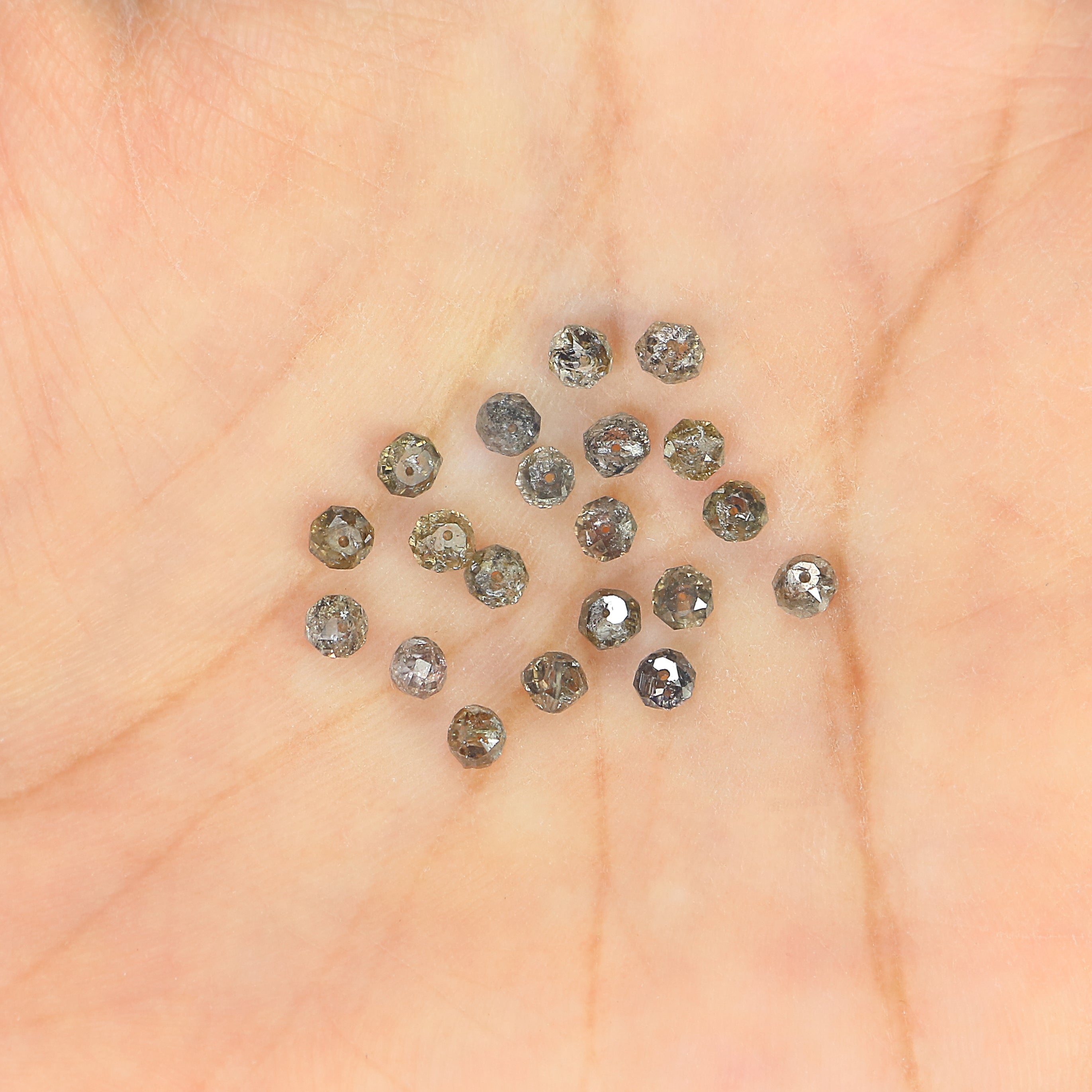 2.40 CT Natural Loose Bead Shape Diamond Brown Color Bead Cut Diamond 2.50 MM Natural Loose Brown Color Diamond Bead Rose Cut Diamond LQ1722