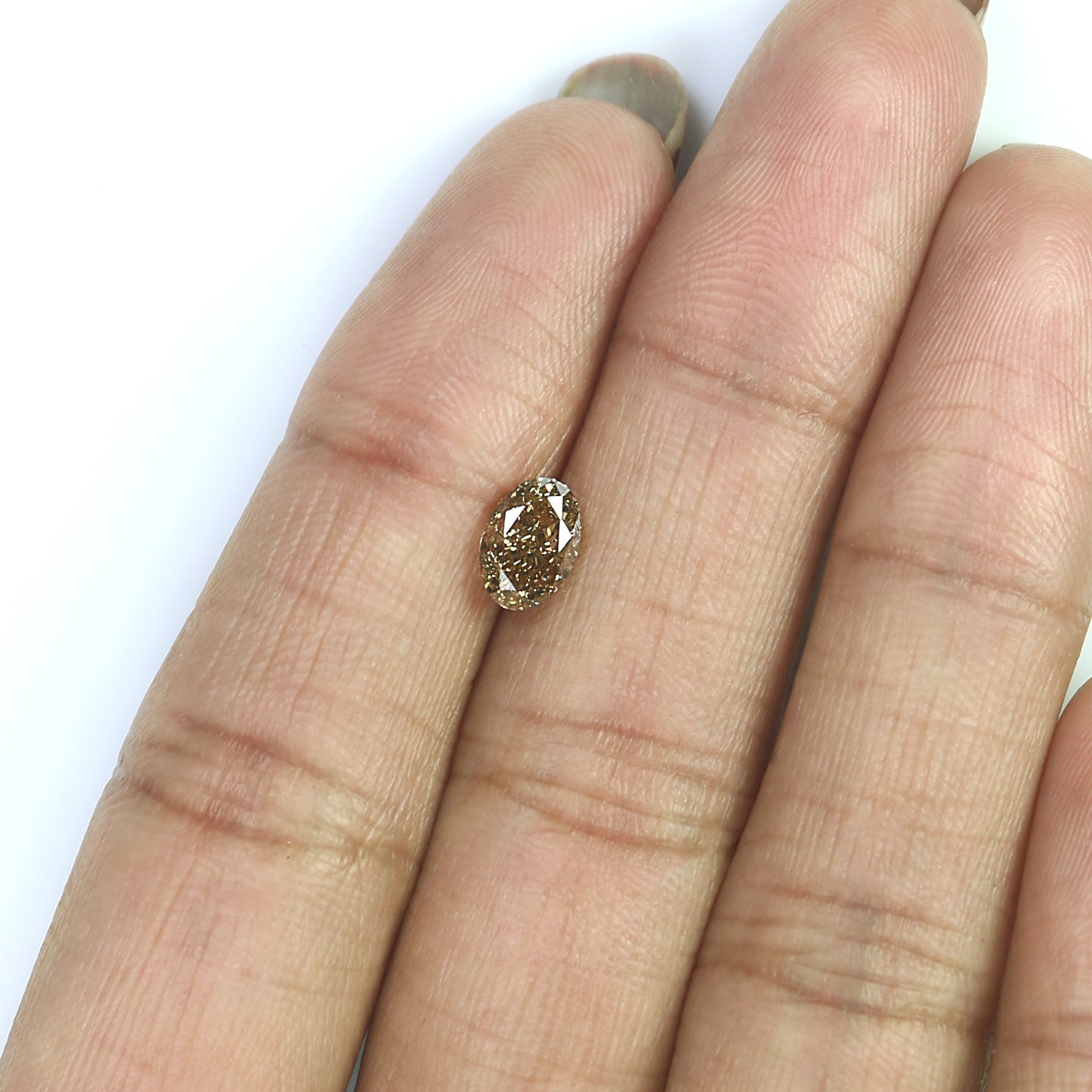 1.03 CT Natural Loose Oval Shape Diamond Brown Color Oval Cut Diamond 7.05 MM Natural Loose Diamond Brown Oval Brilliant Cut Diamond L3595