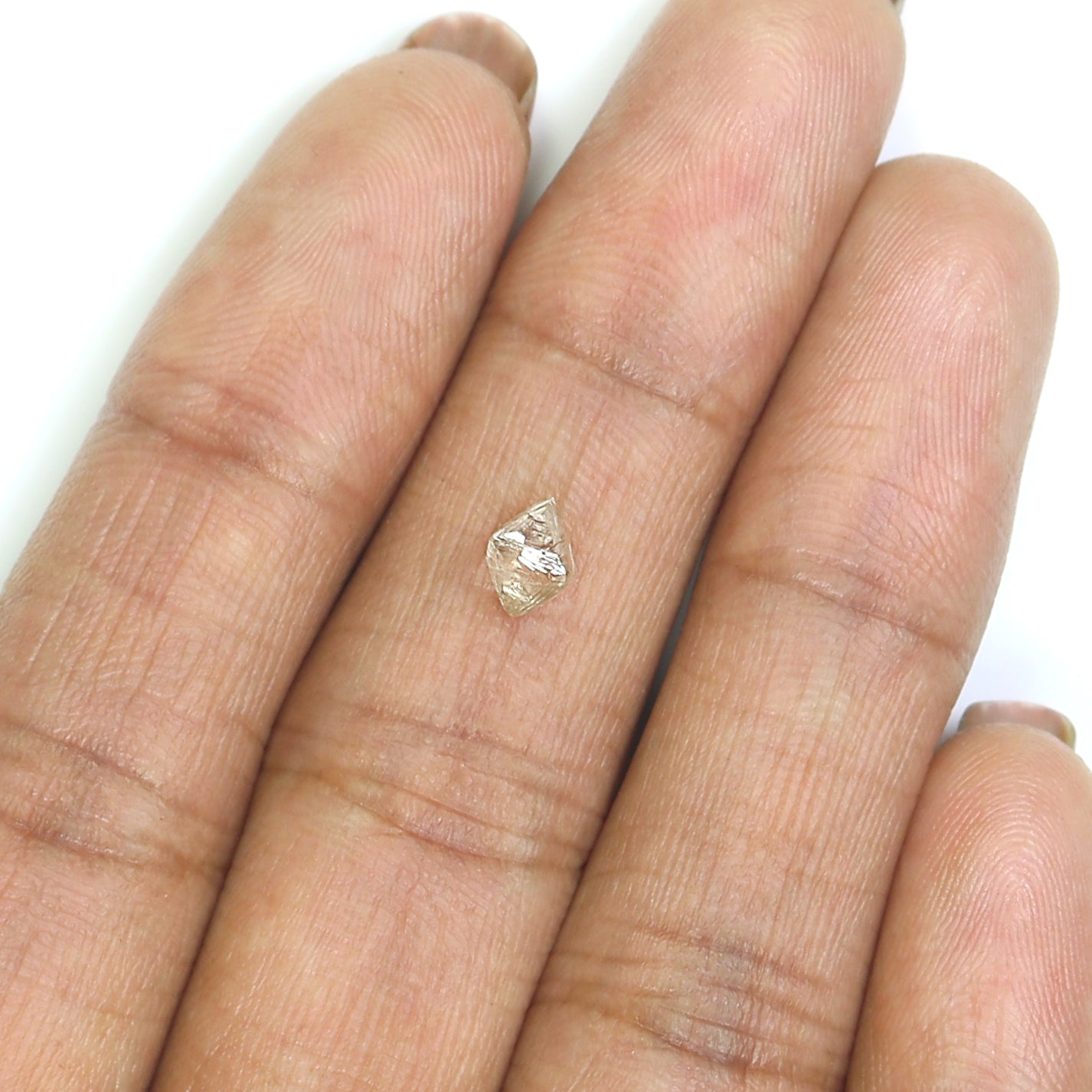 0.90 CT Natural Loose Rough Shape Diamond White-L Color Irregular Cut Diamond 6.05 MM Natural Loose White-L Color Rough UnCut Diamond L3540