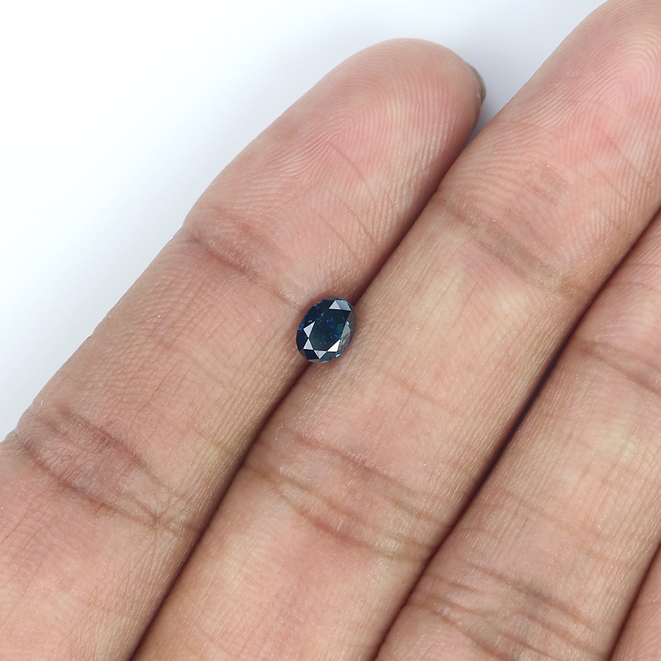 0.47 CT Natural Loose Oval Shape Diamond Blue Color Oval Shape Diamond 5.30 MM Natural Blue Color Diamond Oval Brilliant Cut Diamond QK2111