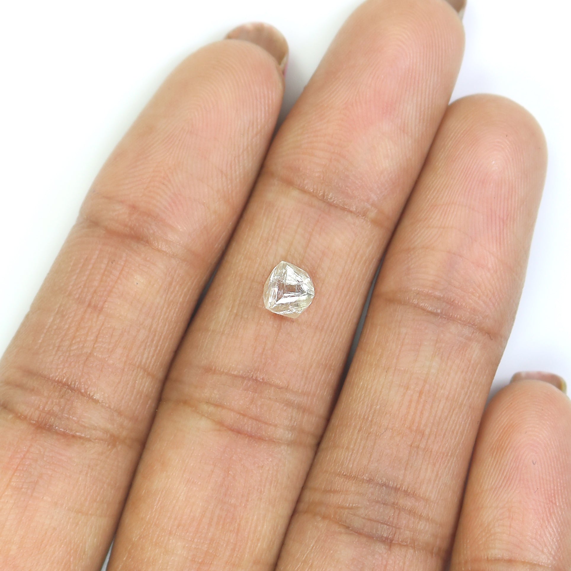 1.03 CT Natural Loose Rough Shape Diamond White-J Color Irregular Cut Diamond 6.10 MM Natural Loose White-J Color Rough UnCut Diamond L3539
