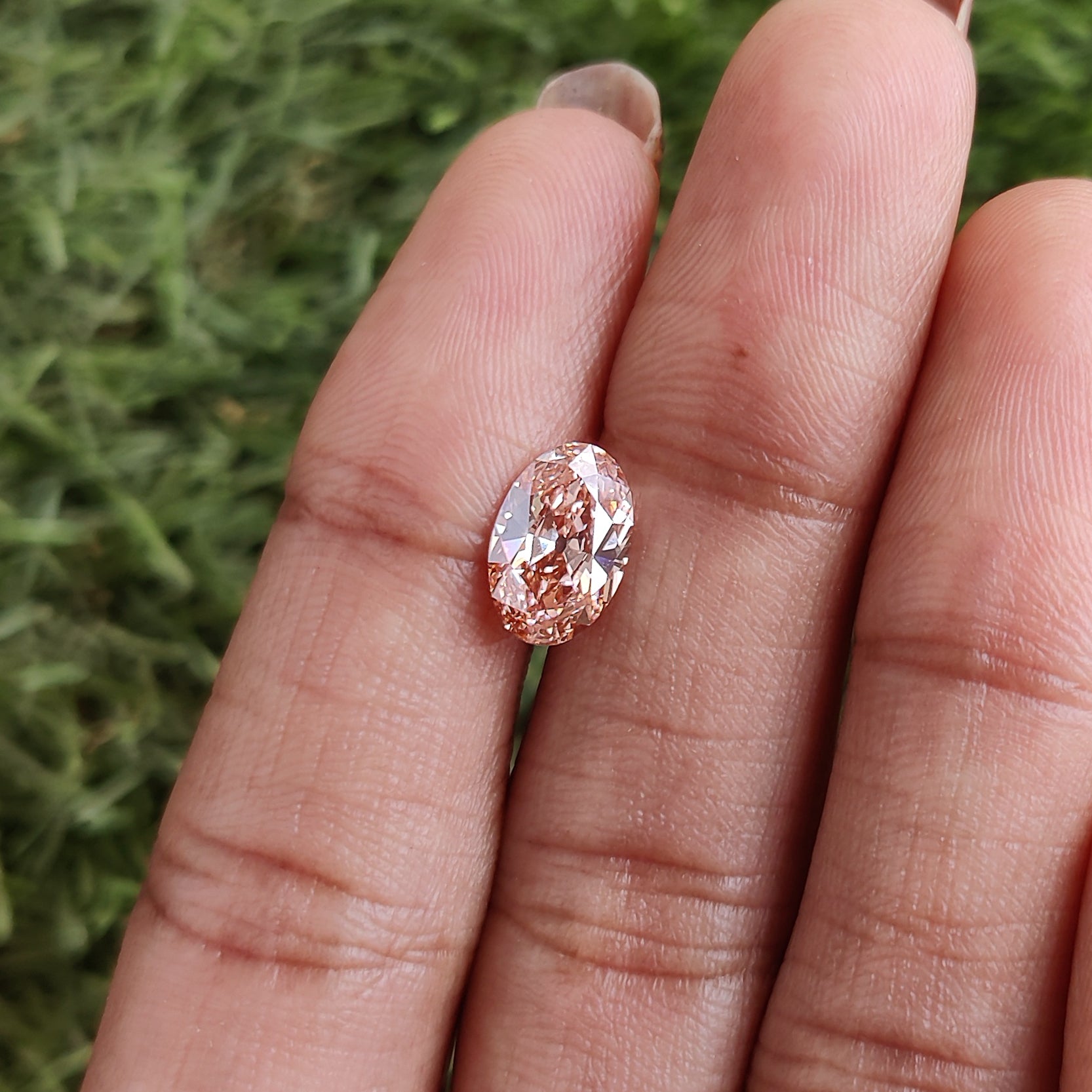 1.64 CT IGI Certified Oval Old European Cut Diamond Fancy Vivid Pink Color VS1 Clarity Diamond Lab Grown Diamond Lab Created Diamond L3670