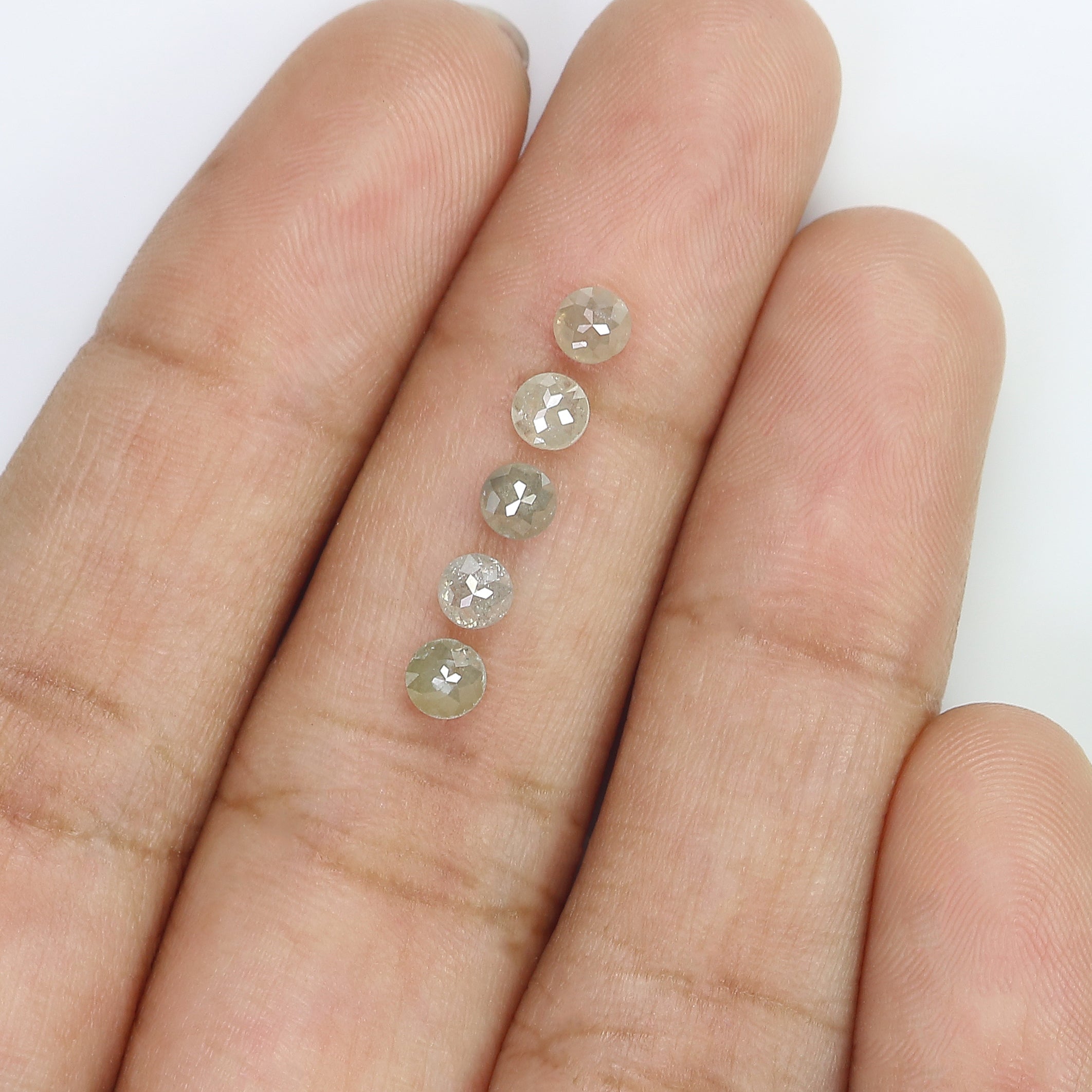 1.06 CT Natural Loose Round Rose Cut Diamond Grey Color Round Shape Diamond 3.50 MM Natural Loose Grey Color Round Rose Cut Diamond LQ6054