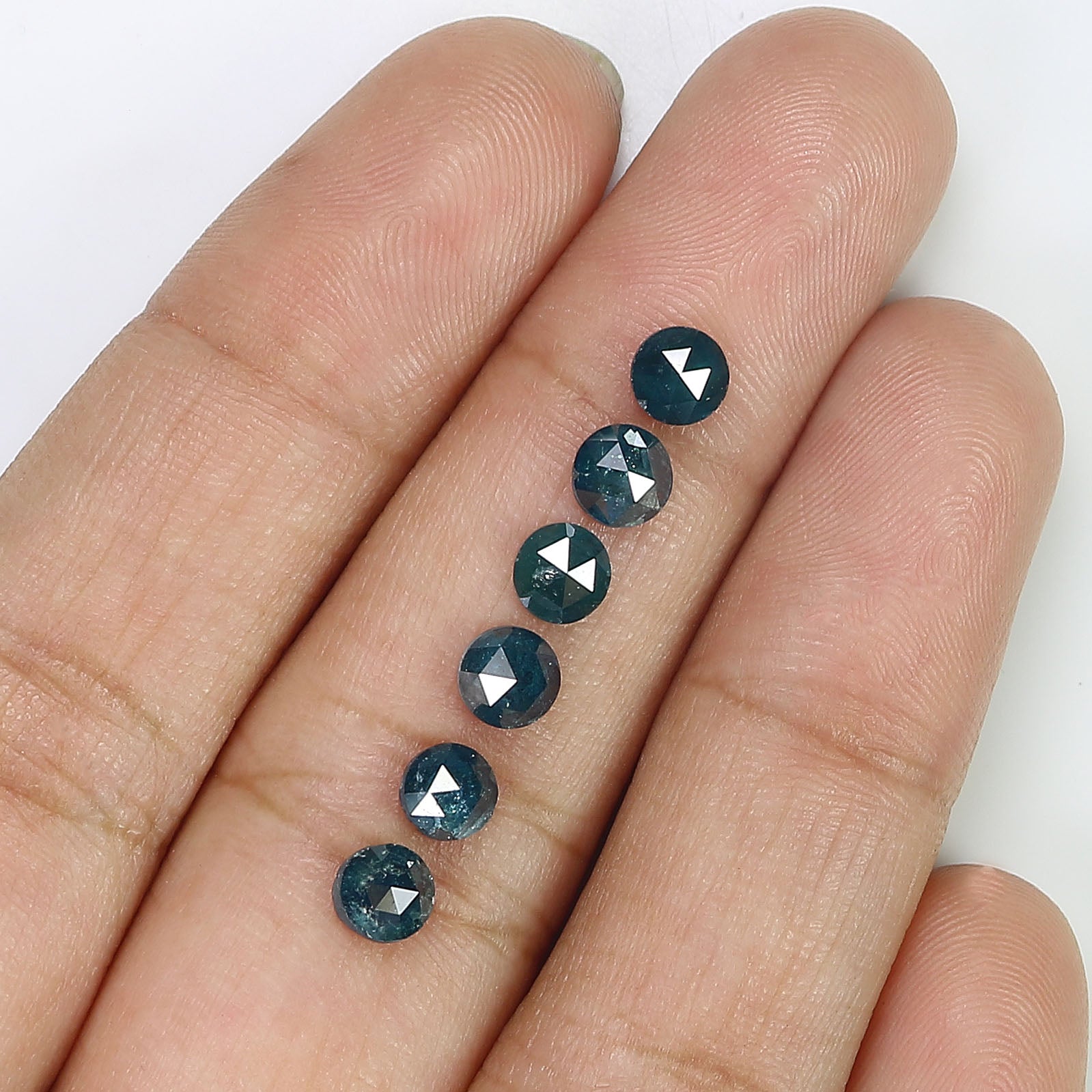 2.38 CT Natural Loose Round Rose Cut Diamond Blue Color Round Shape Diamond 4.35 MM Natural Loose Blue Color Round Rose Cut Diamond LQ2425