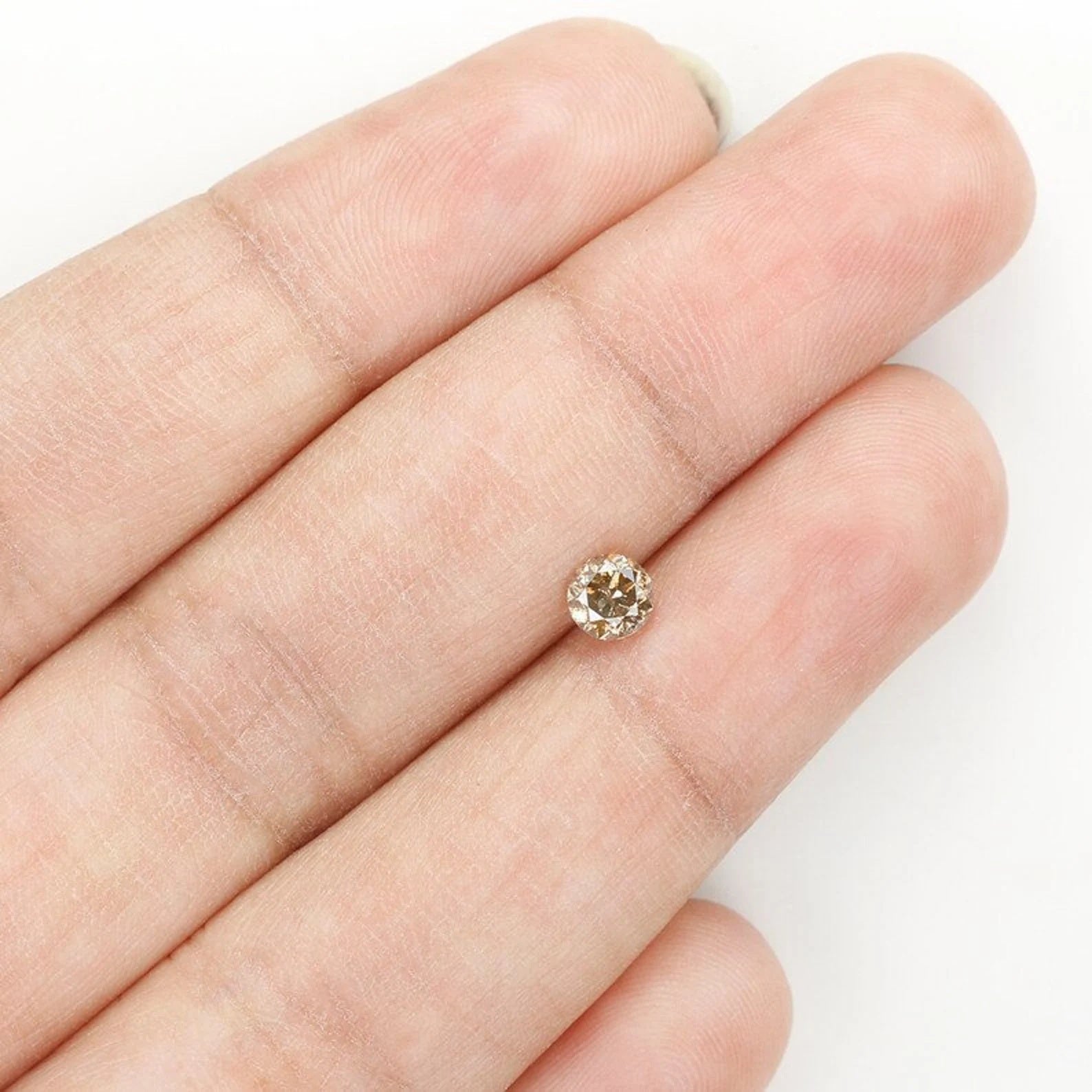 0.31 CT Natural Loose Round Shape Diamond Brown Color Round Cut Diamond 4.10 MM Natural Brown Color Round Brilliant Cut Diamond NQ1079