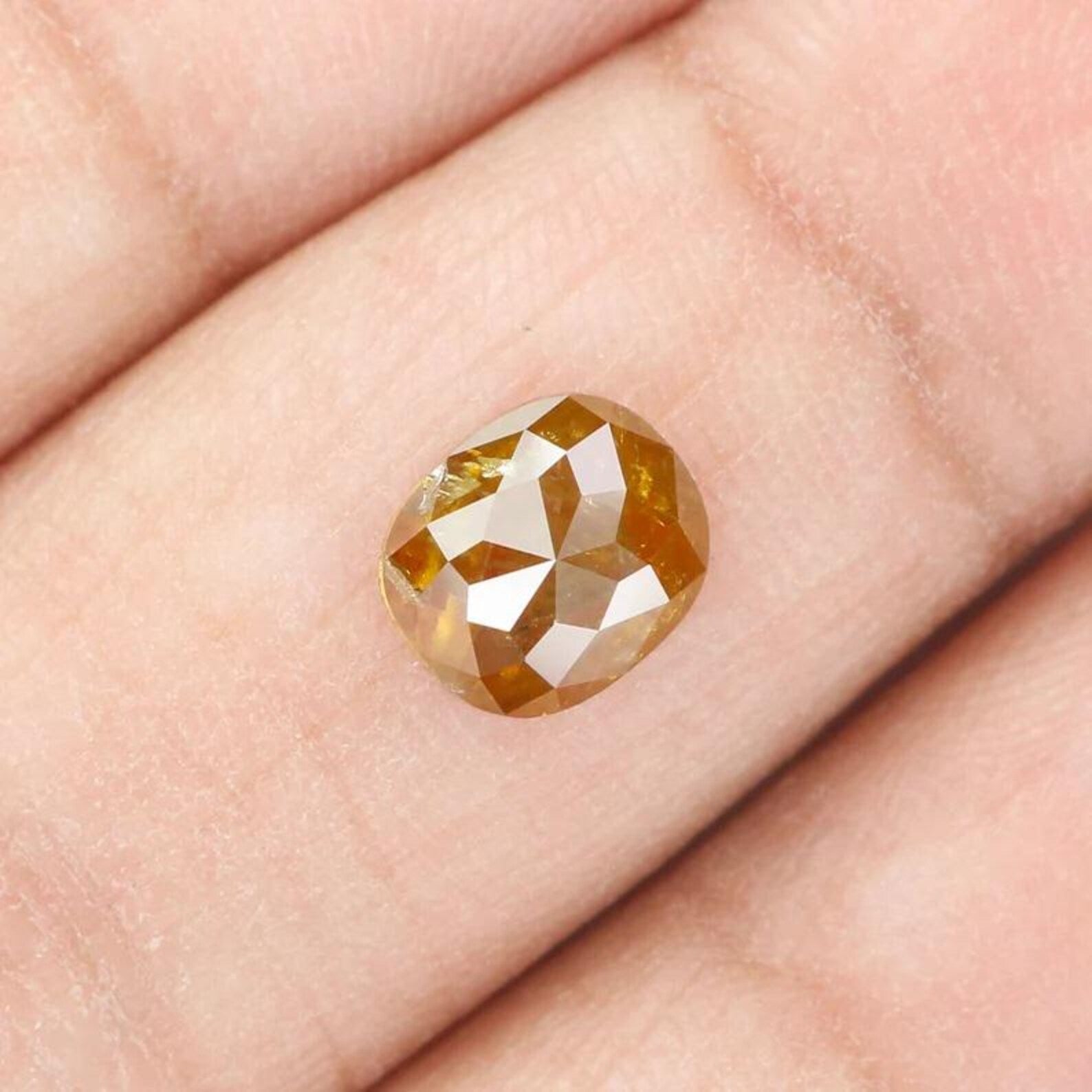 1.26 CT Natural Loose Oval Shape Diamond Brown Color Oval Cut Diamond 6.95 MM Natural Loose Brown Color Diamond Oval Rose Cut Diamond NQ990