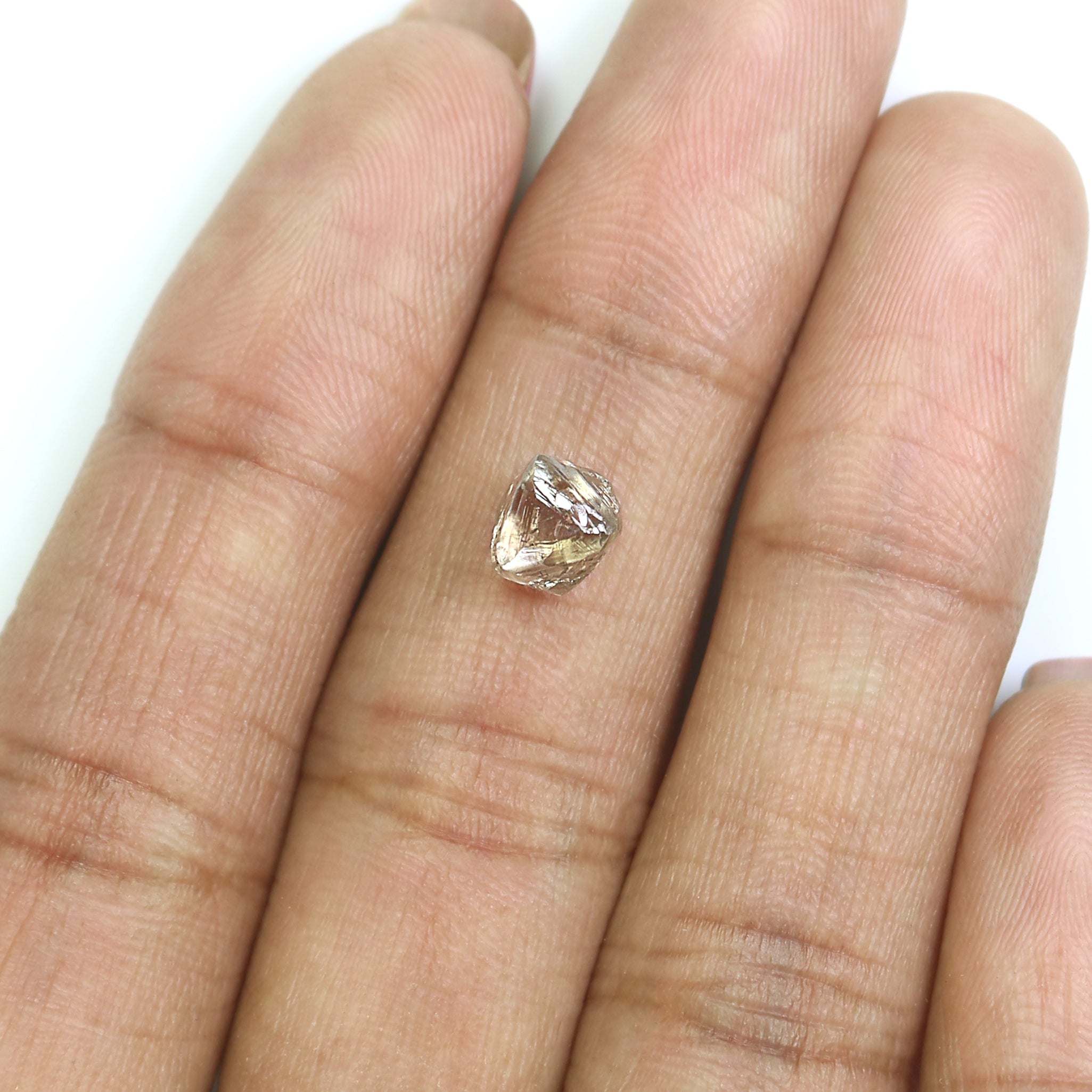 1.80 CT Natural Loose Rough Shape Diamond Brown Color Irregular Cut Diamond 7.20 MM Natural Loose Brown Color Rough UnCut Diamond L3532