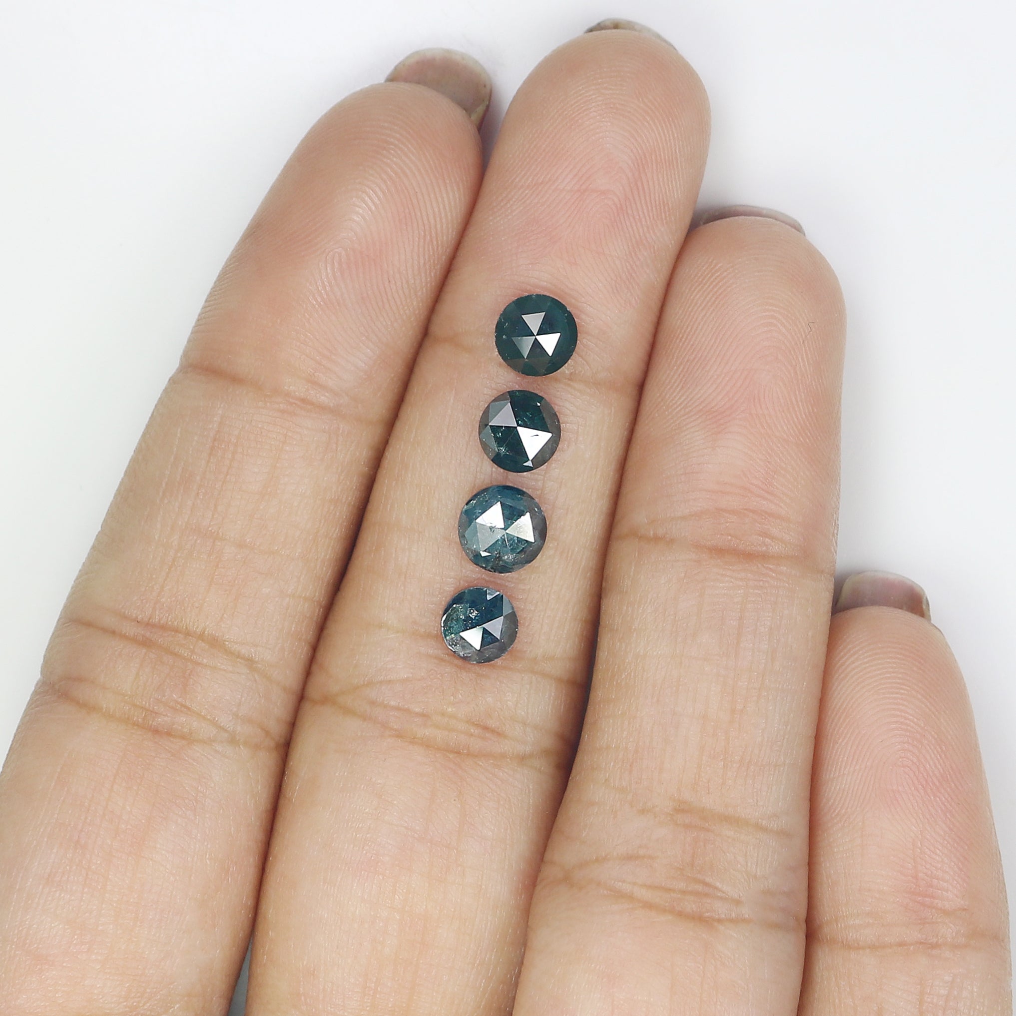 2.25 CT Natural Loose Round Rose Cut Diamond Blue Color Round Shape Diamond 4.70 MM Natural Loose Round Rose Cut Shape Diamond NQ2055