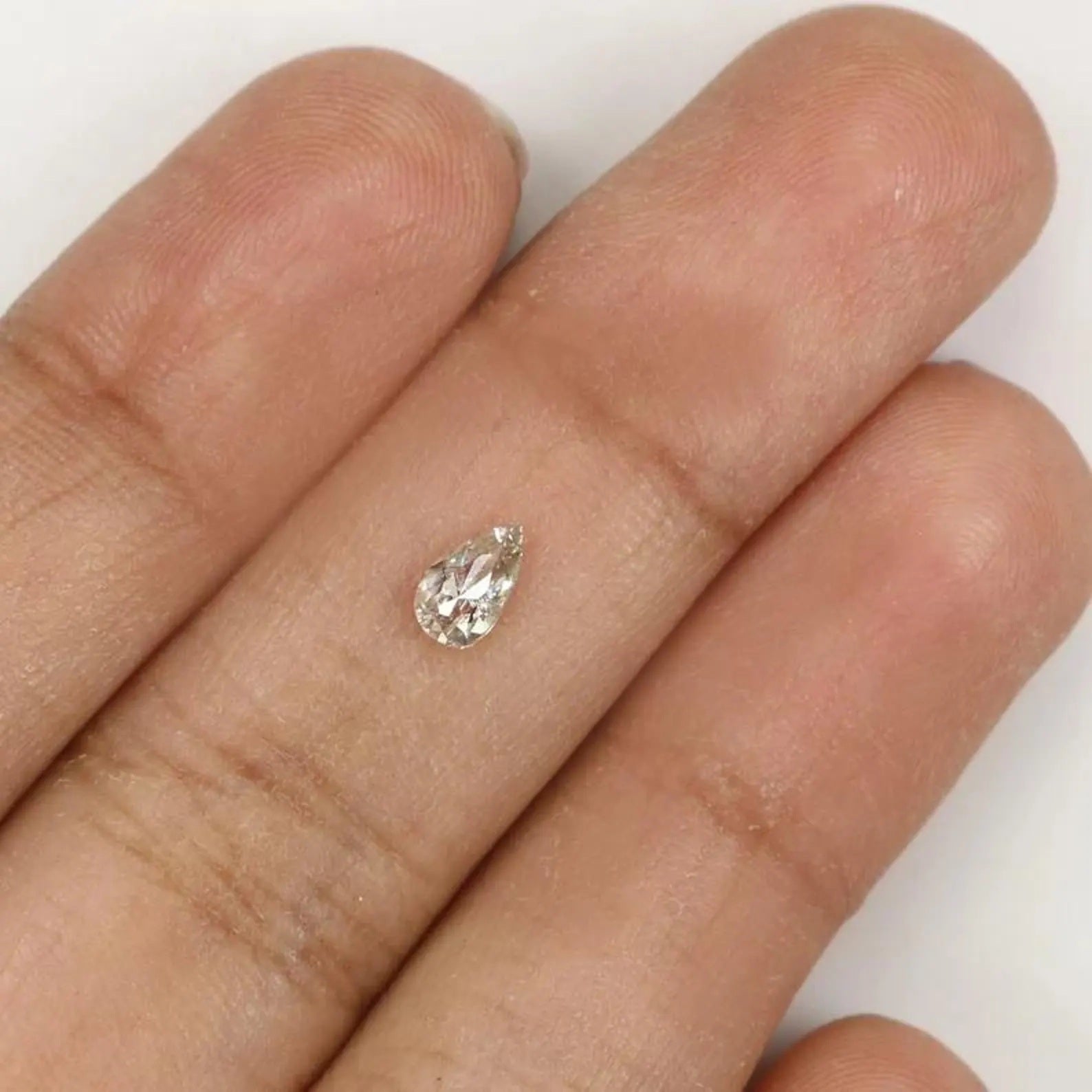 0.32 CT Natural Loose Pear Shape Diamond Brown Color Pear Cut Diamond 5.75 MM Natural Loose Diamond Brown Color Pear Rose Cut Diamond NQ1852