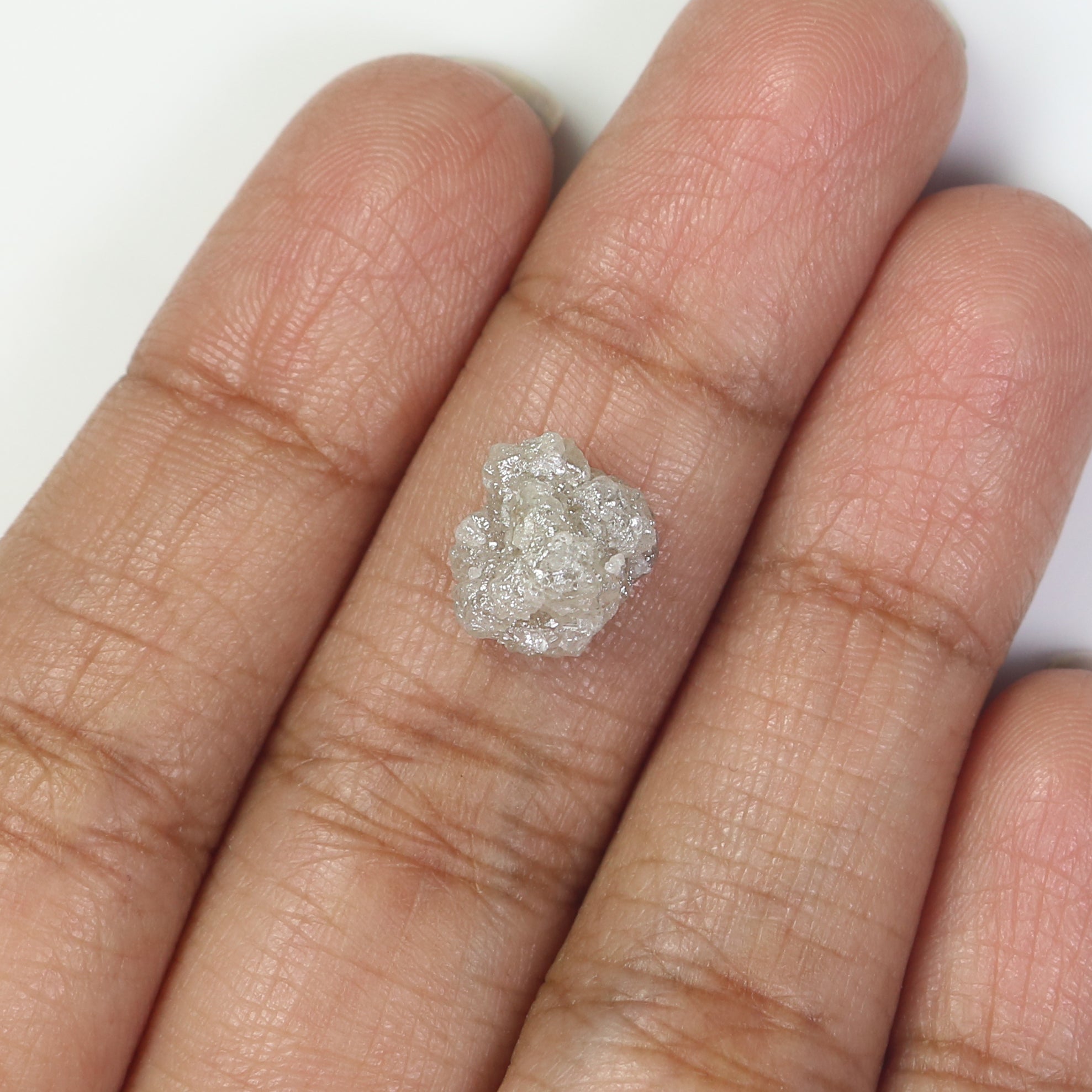 4.42 CT Natural Loose Rough Shape Diamond Ice Grey Color Irregular Cut Diamond 9.90 MM Natural Loose Grey Color Rough Shape Diamond N9754