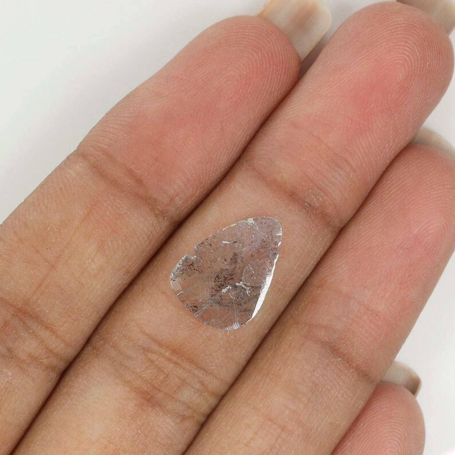 0.71 CT Natural Loose Slice Shape Diamond Grey Color Slice Cut Diamond 9.50 MM Natural Loose Diamond Irregular Slice Cut Diamond NQ1280