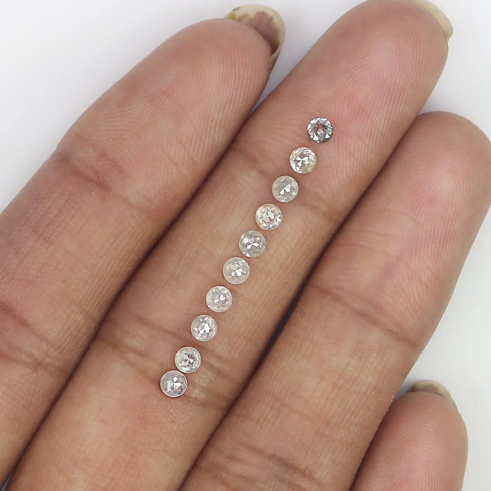 1.08 CT Natural Loose Round Shape Diamond Grey Color Round Diamond 2.75 MM Natural Loose Diamond Grey Color Round Rose Cut Diamond NQ2559