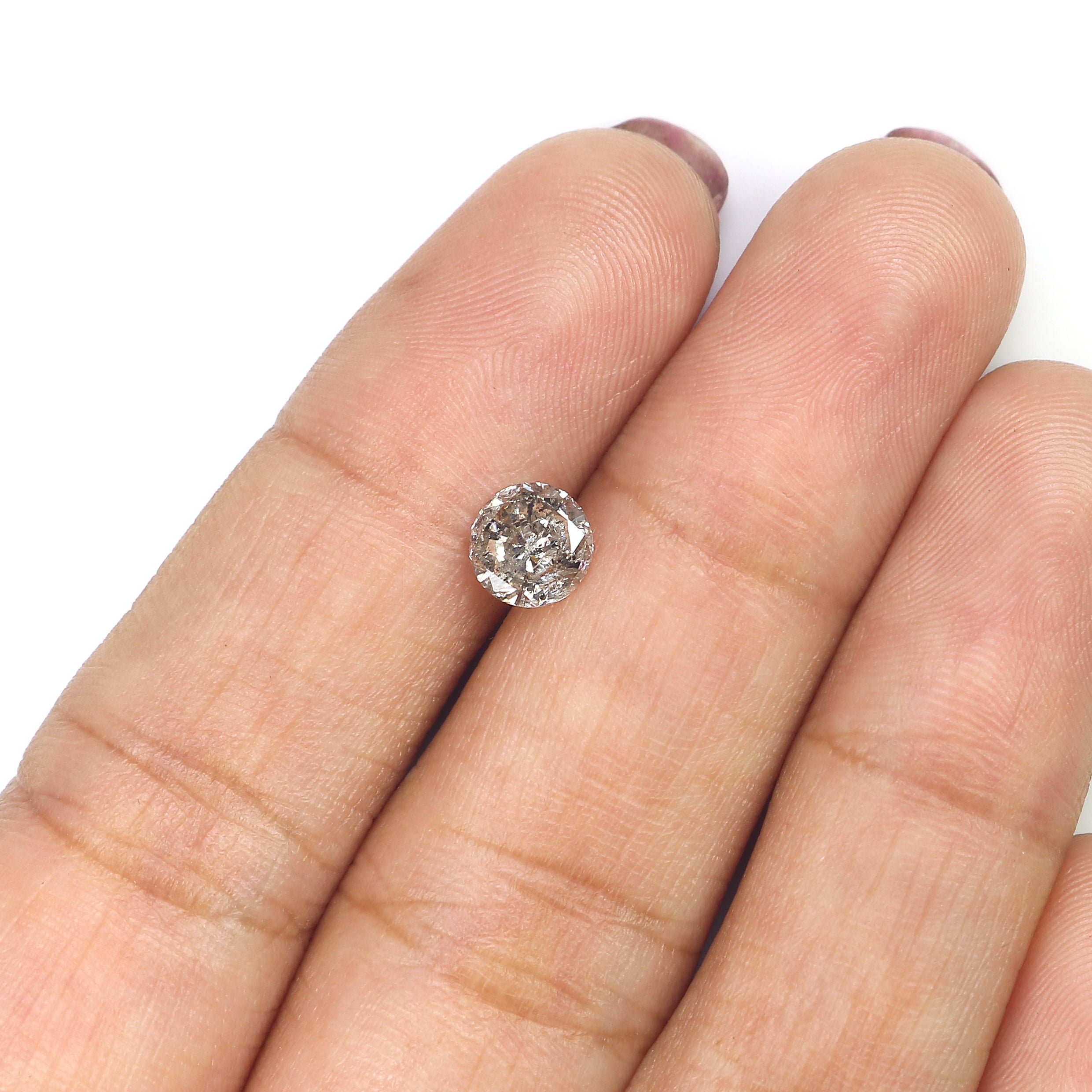0.84 CT Natural Loose Round Shape Diamond Salt And Pepper Round Diamond 5.90 MM Natural Black Grey Color Round Brilliant Cut Diamond LQ8750